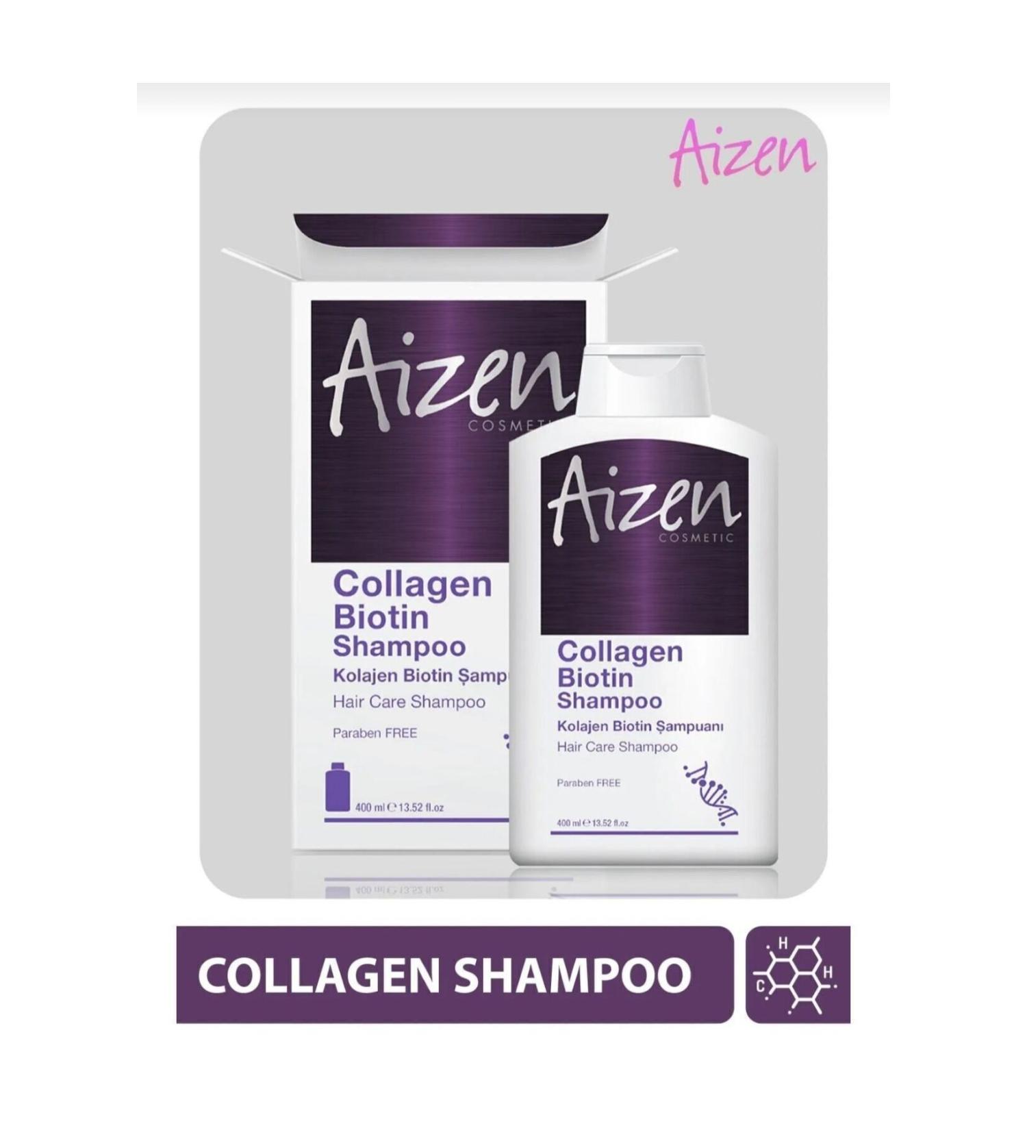 AIZEN COSMETIC Collagen Biotin Shampoo -2 Pieces - Collagen Biotin 400ml X2 Pieces