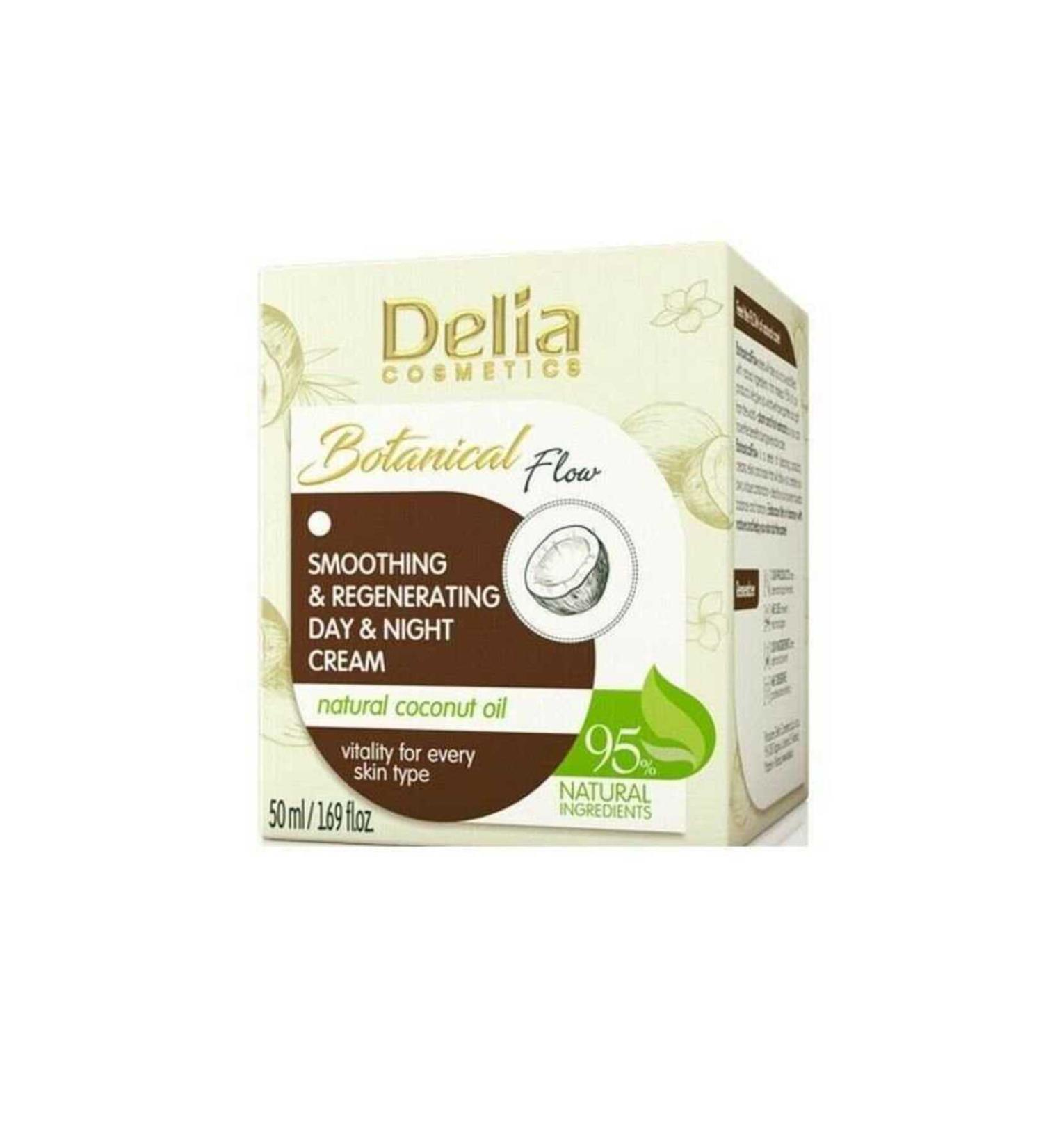 Delia Batanical Smoothing Regenerating Organic Day and Night Face Cream 50 Ml