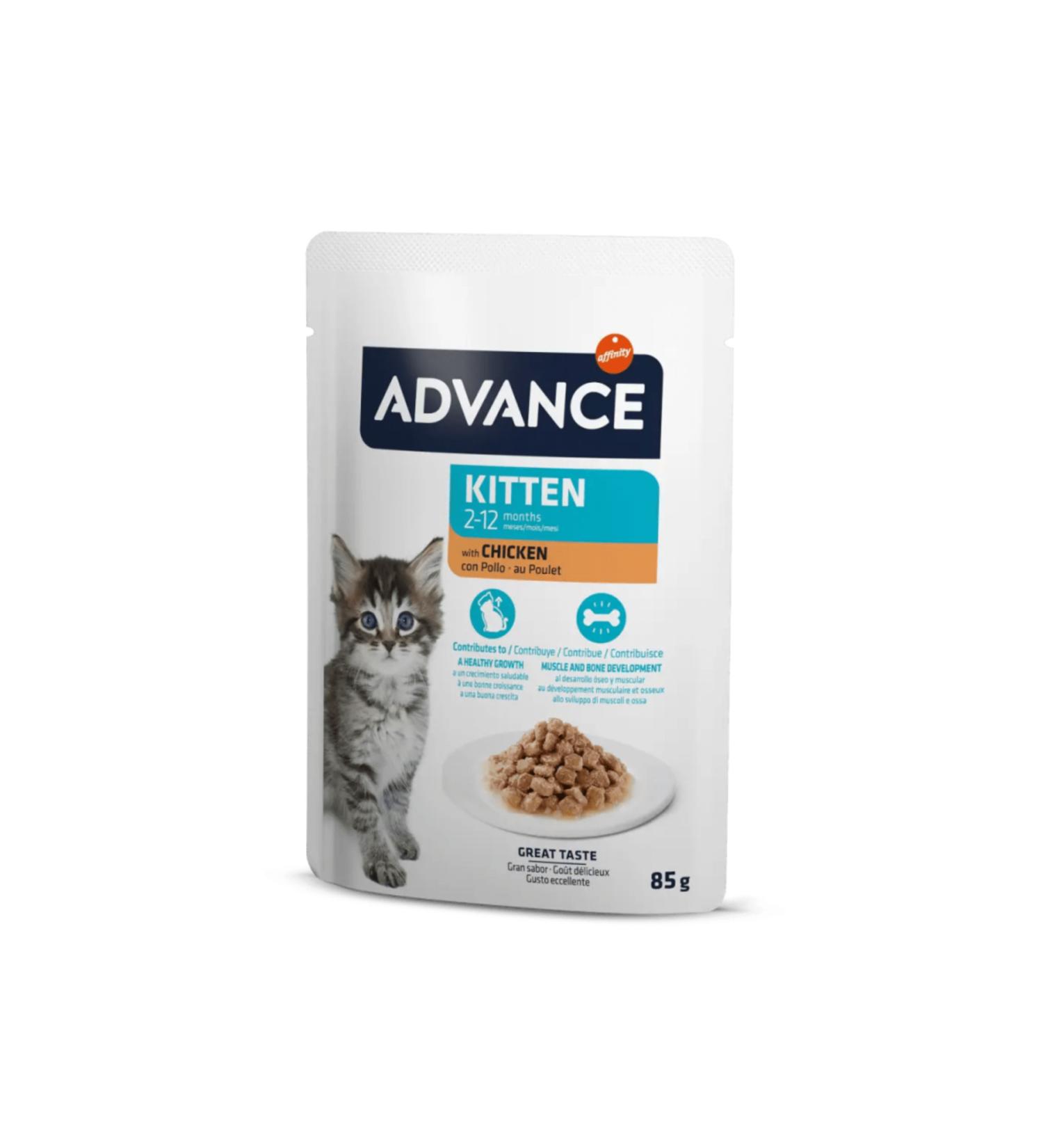 Advance Cat Kitten Chicken Wet Pouch 12x85gr