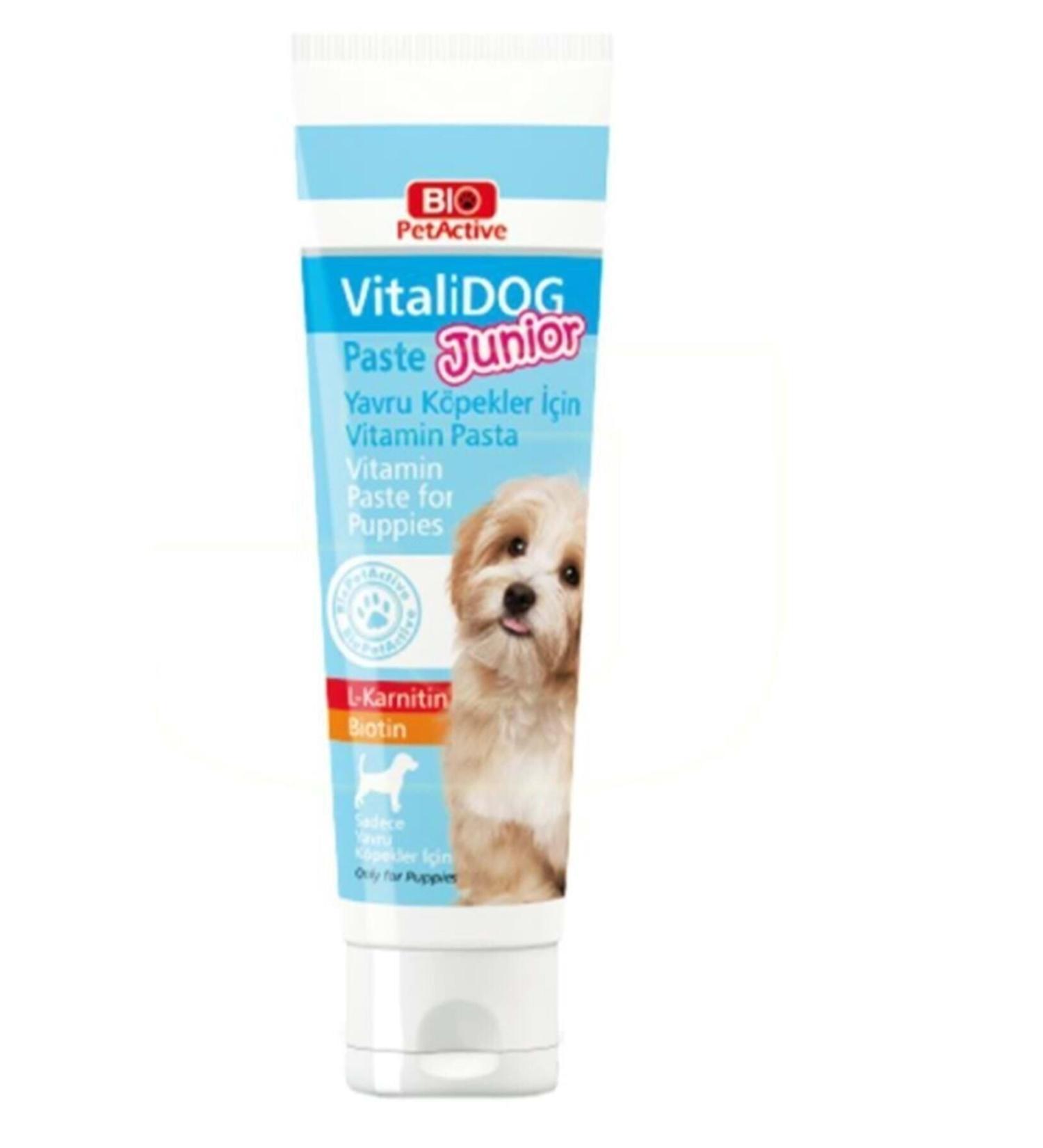 Bio Pet Active Vitalidog Junior L-carnitine and Biotin Puppy Paste 100ml