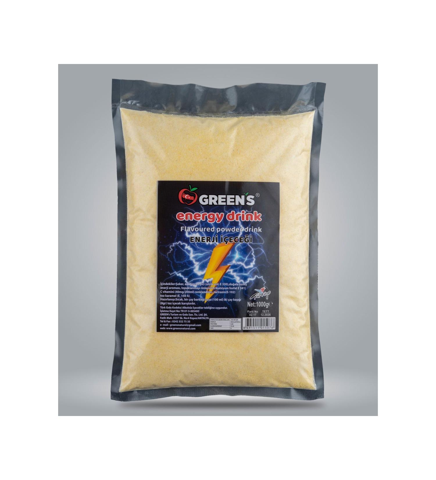 Green's Energy Flavored Powder Tea 1000 gr