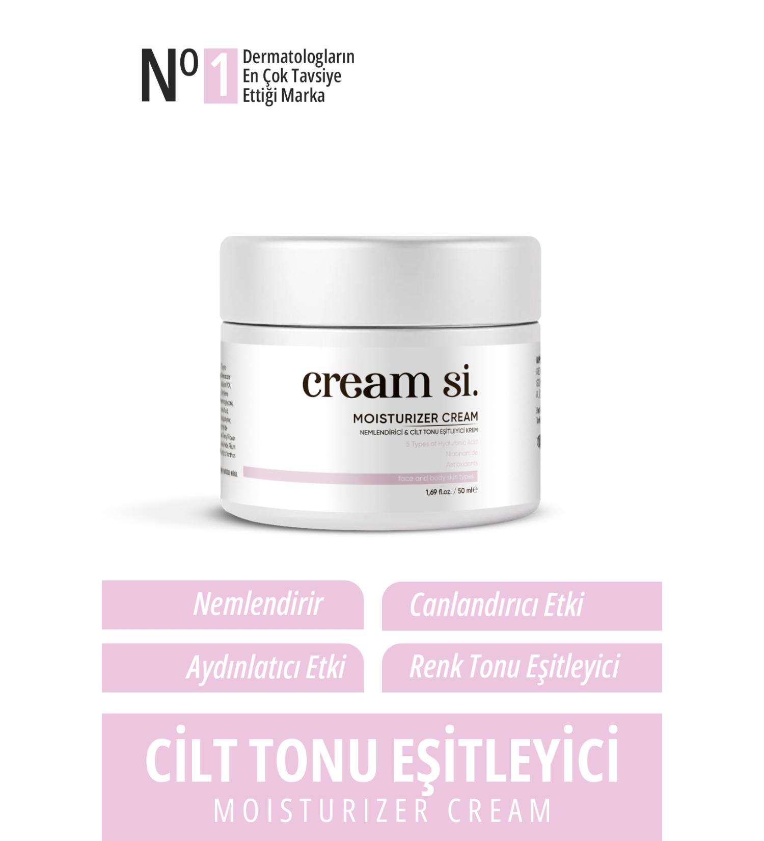 cream si Moisturizing Face Cream Skin Tone Equalizer Brightener Water Based All Skin Types Moisturizer 50 ml - Buy Online on GoSupps.com