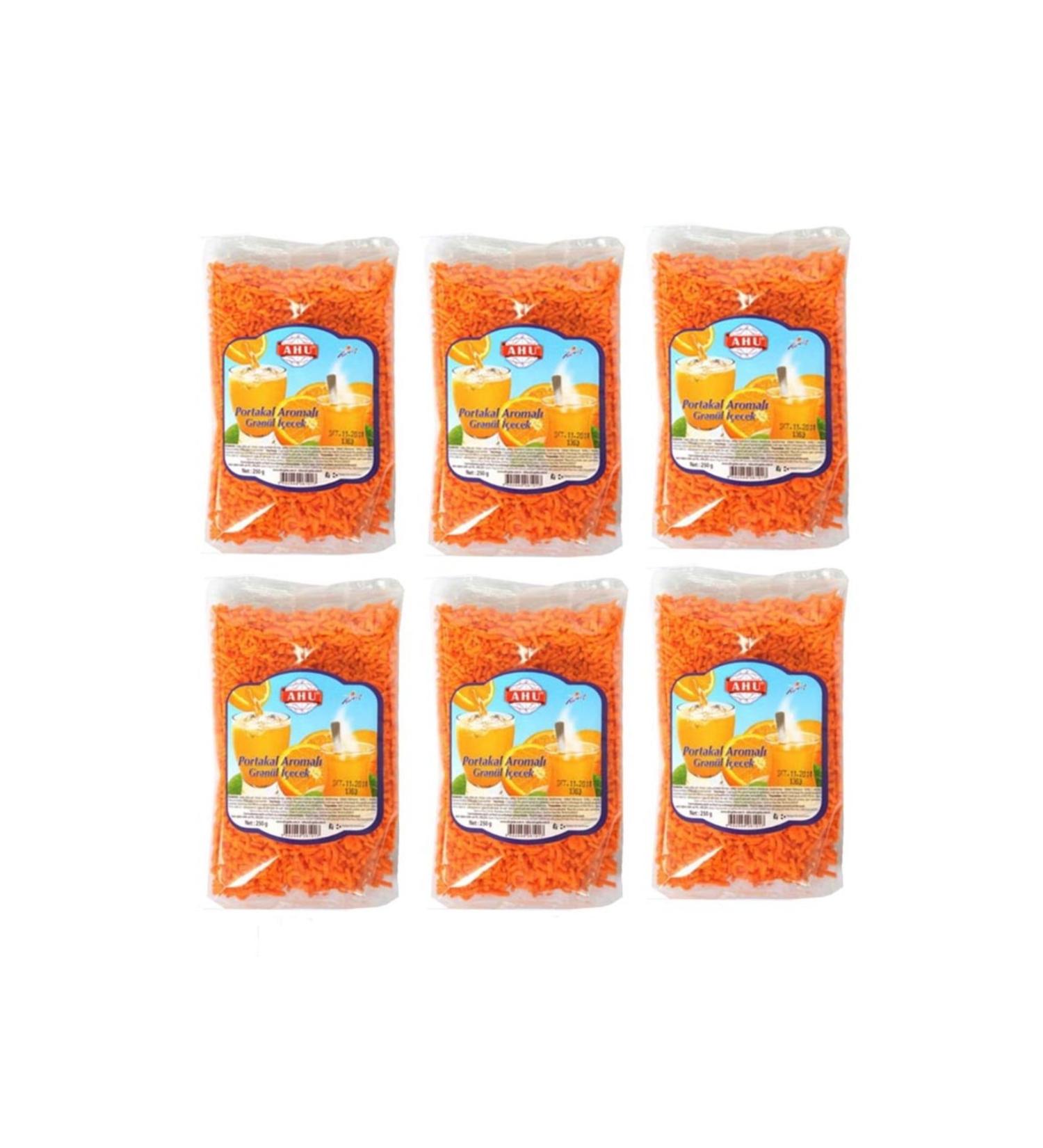 AHU Orange Granule Drink - 250 gr x 6 Pieces
