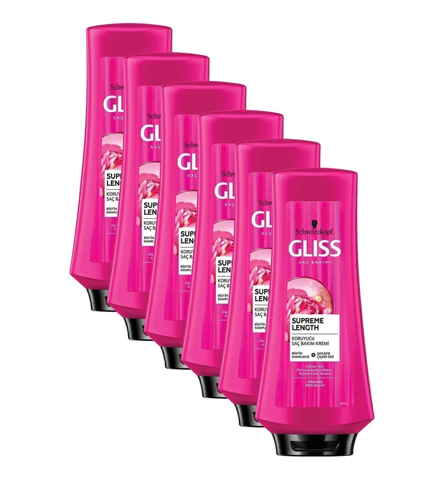 Gliss Supreme Length Hair Conditioner for Long Hair 360 ml X 6 Pieces - Buy Online on GoSupps.com