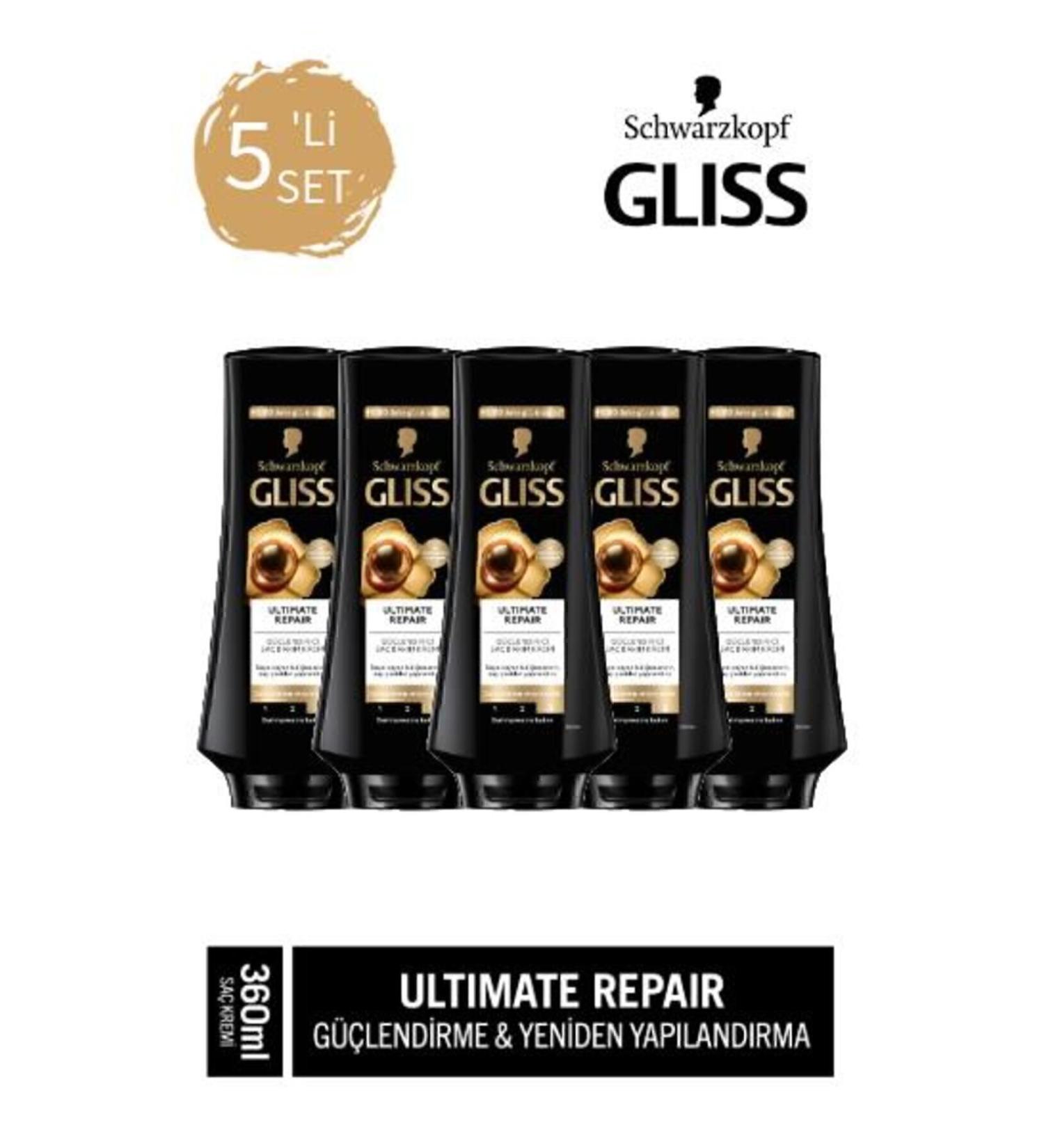 Gliss Ultimate Repair Conditioner 360ml x Set of 5 - Buy Online on GoSupps.com