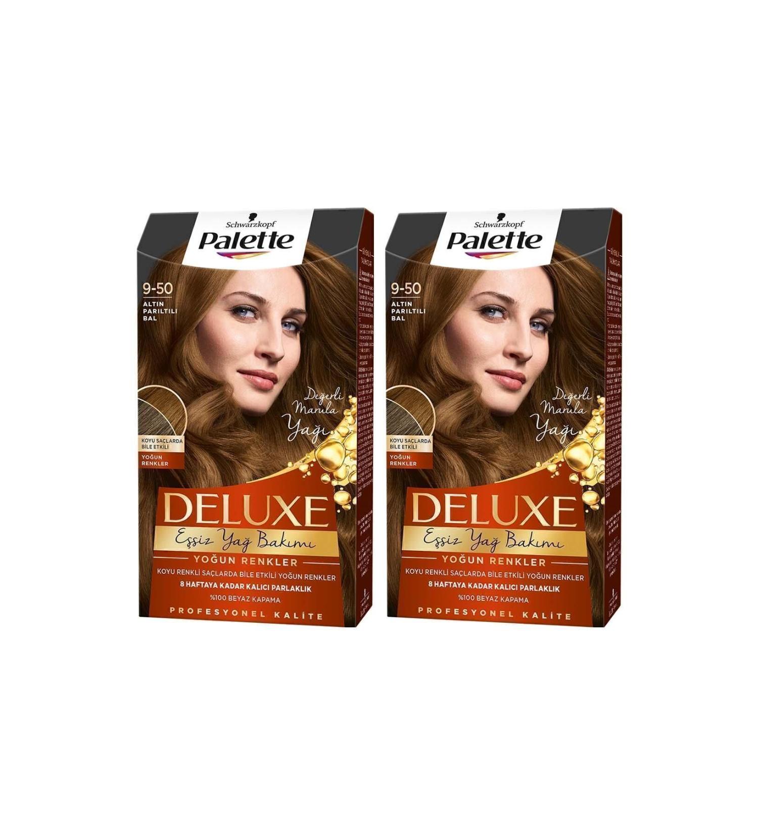 Palette Deluxe Intense Colors 9-50 Golden Shimmer Honey X 2 Hair Dye - Buy Online on GoSupps.com