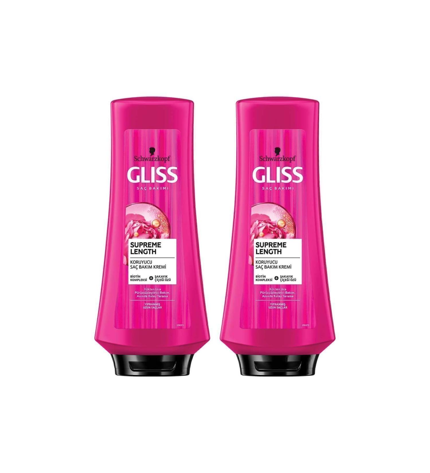 Gliss Supreme Length Hair Conditioner for Long Hair 360 ml X 2 Pieces - Buy Online on GoSupps.com