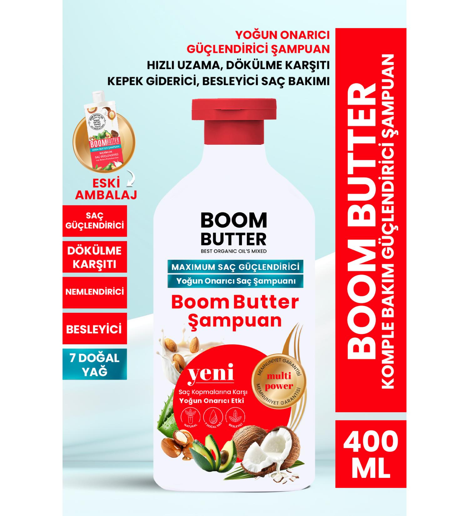 BOOM BUTTER 7 Oil Anti-Hair Loss and Fast Growth Shampoo 400 ml - Buy Online on GoSupps.com