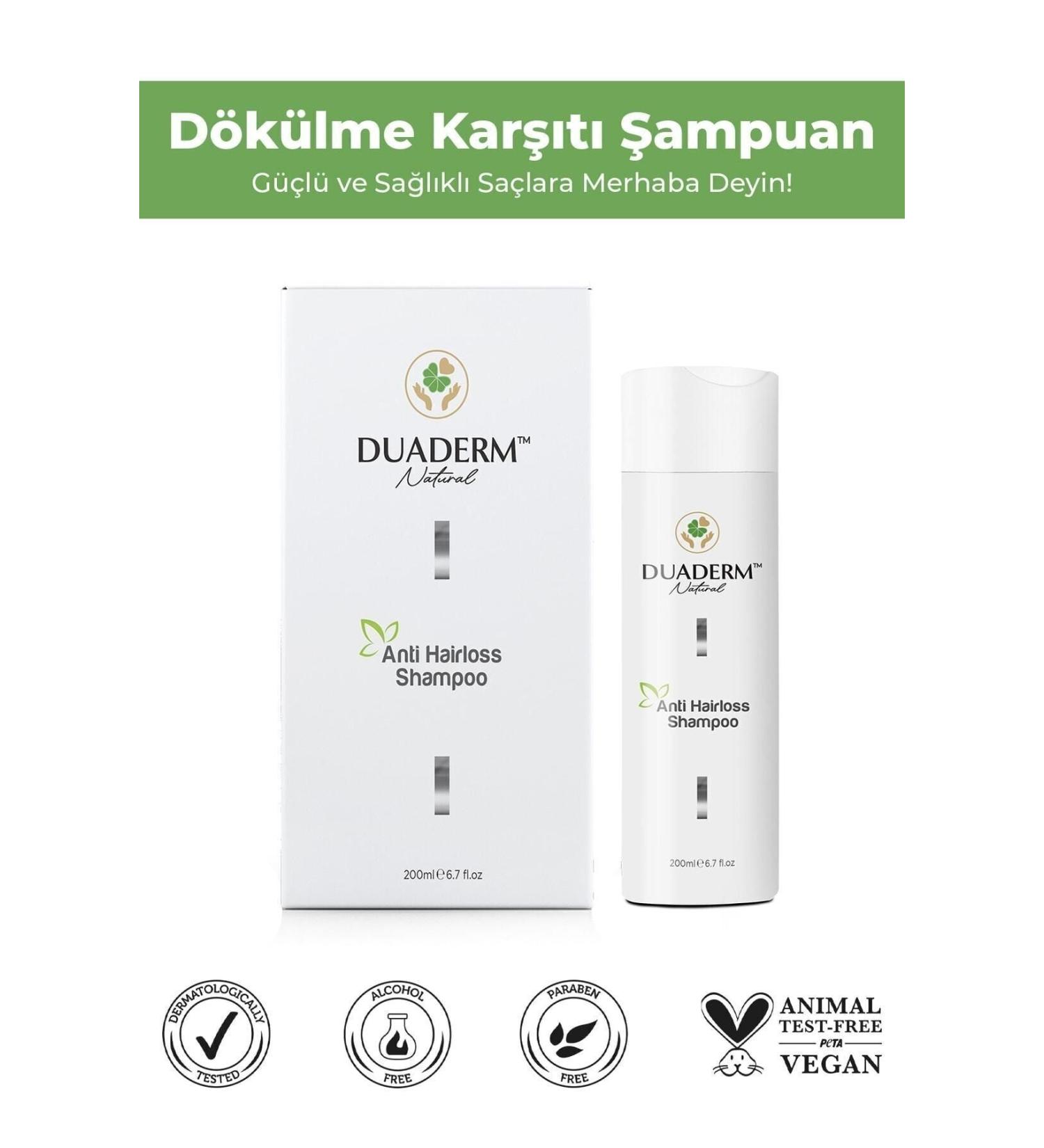 Duaderm Natural Anti Hairloss Shampoo Hair Care Shampoo 200ml - Buy Online on GoSupps.com