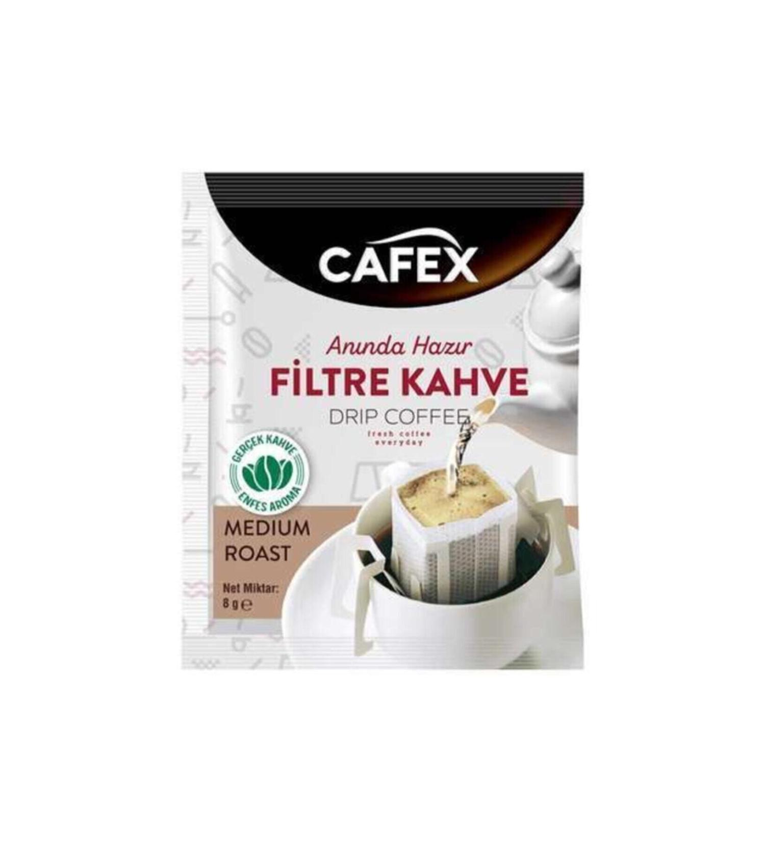 CAFEX Filter Coffee Single Serving Medium Roast 25 Pieces * 8gr