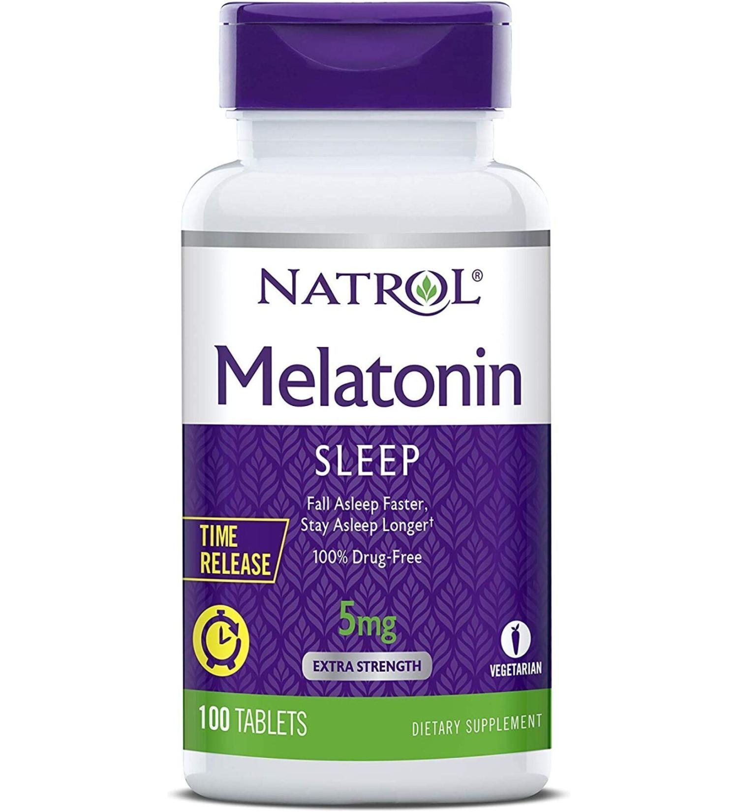 Natrol Melatonin 5mg Time-release 100 Tb. Skt: 30.06.2026 - Buy Online on GoSupps.com