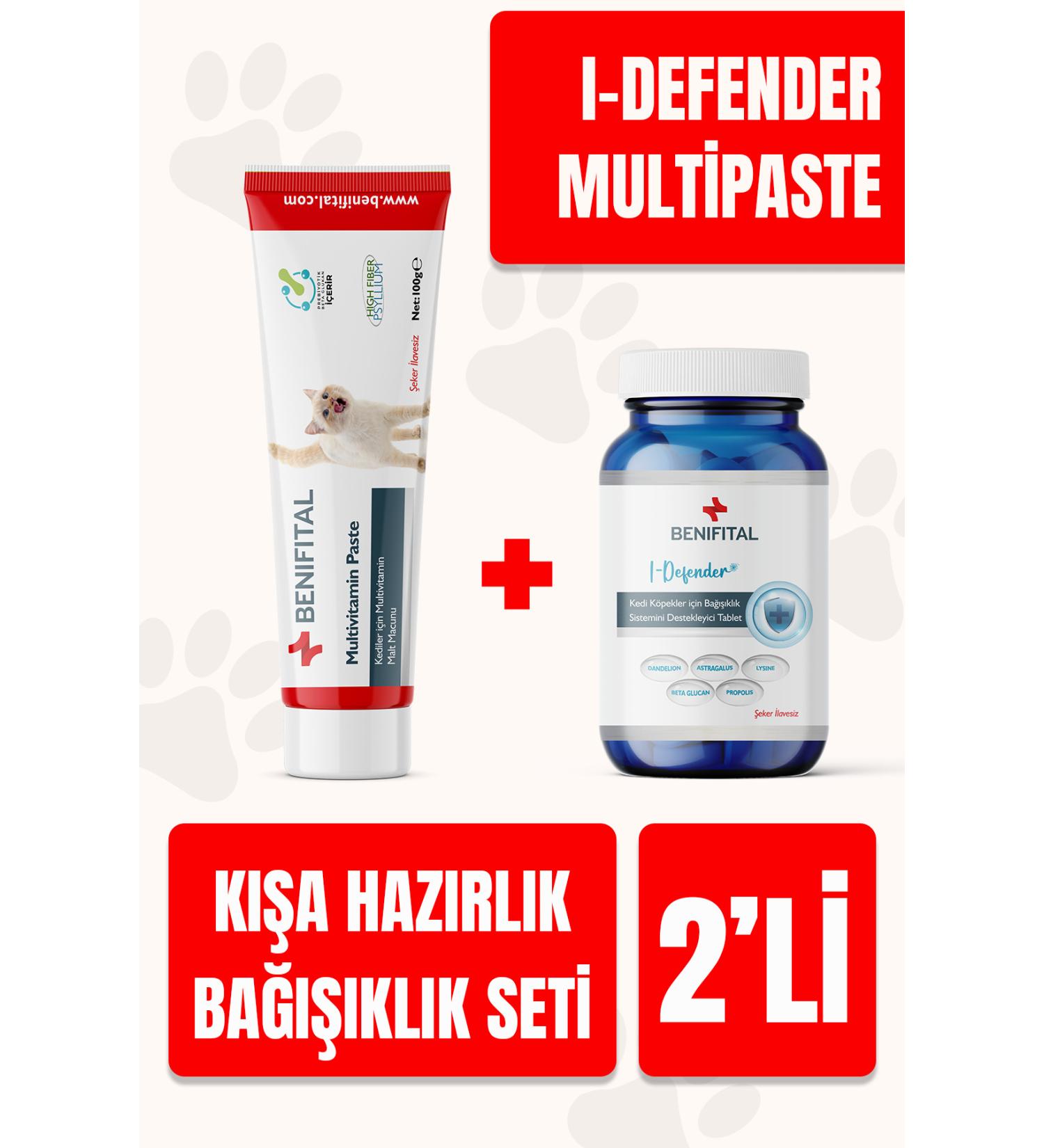 Benifital Cat Immune Booster Set I-Defender + Multivitamin Paste - Buy Online on GoSupps.com