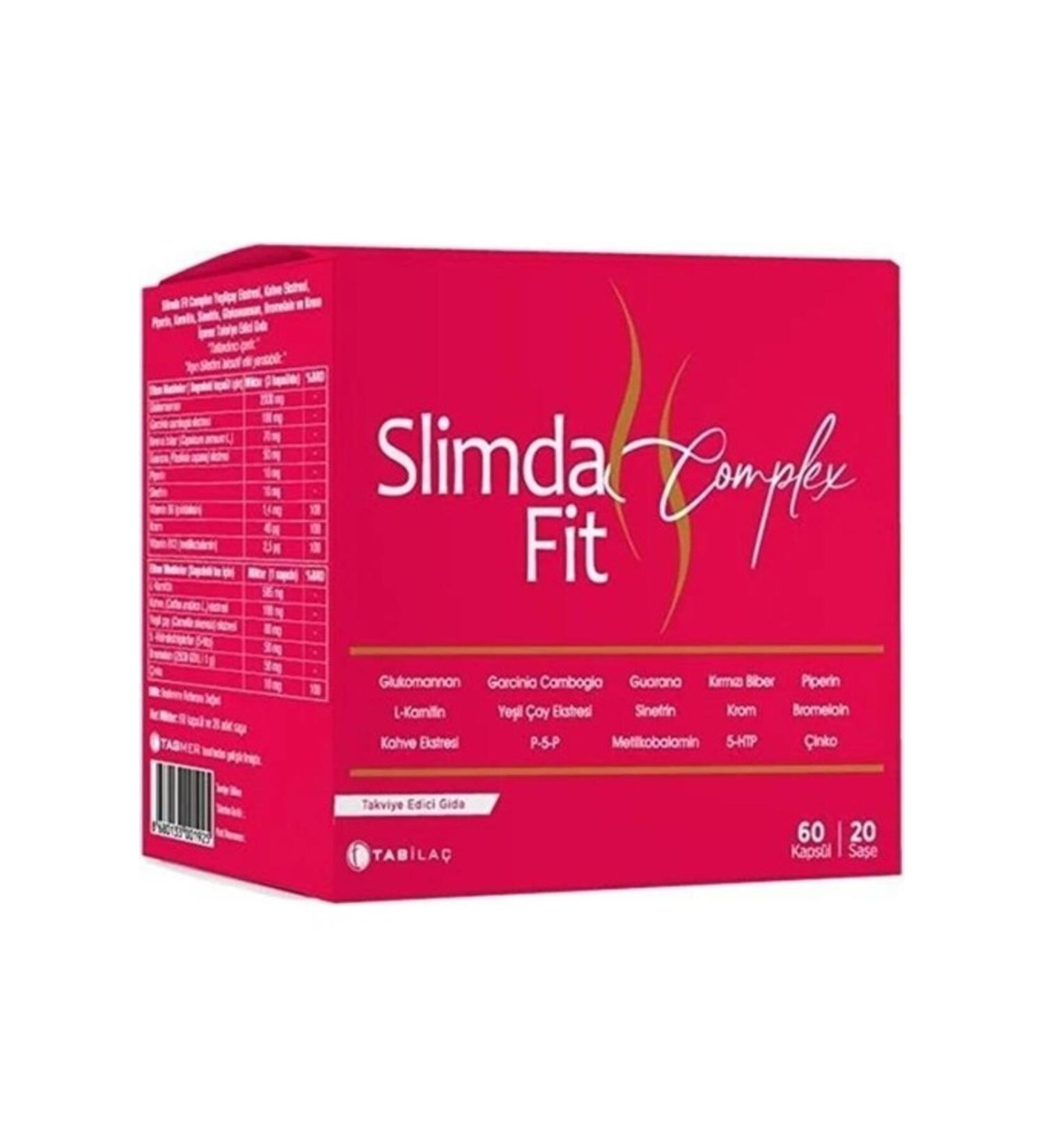 Tab Slimda Fit Complex 60 Capsules 20 Sachets 8680133001925