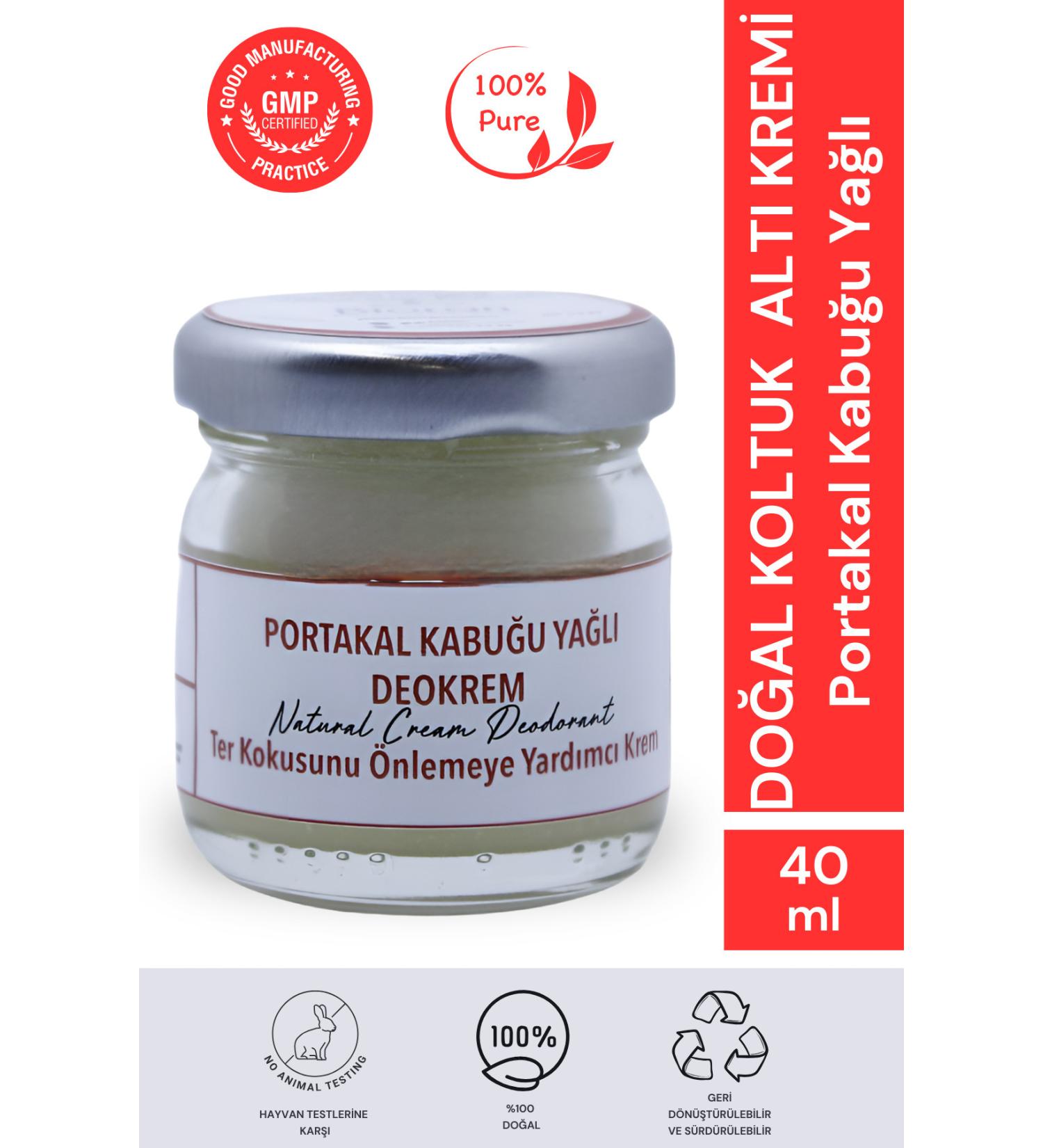 abac shop Orange Peel Oil Cream Deodorant 40 Ml. 0 Natural