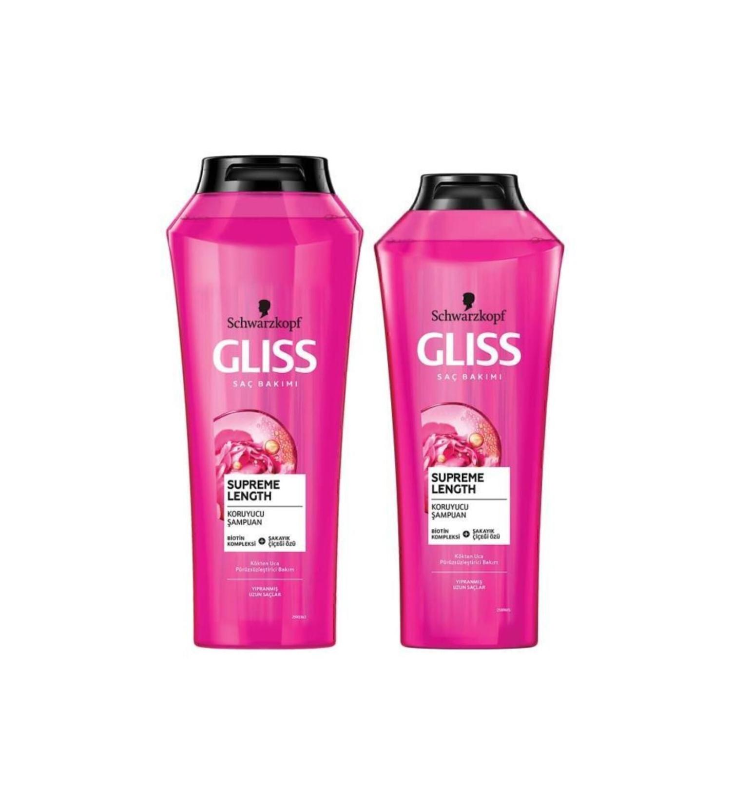 Gliss Supreme Length Long Hair Special Shampoo 500 ML and 400 ml 2-pack