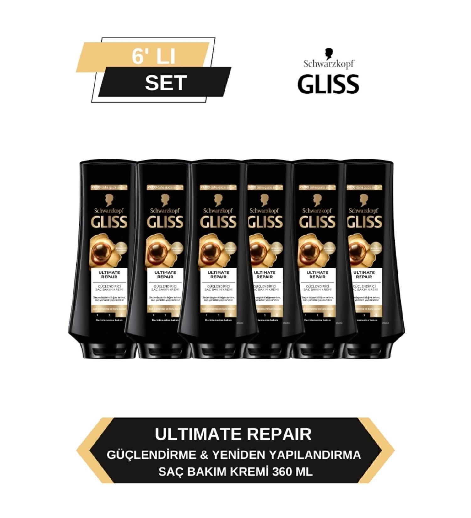 Gliss Ultimate Repair Conditioner 360ml X Set of 6 - Buy Online on GoSupps.com
