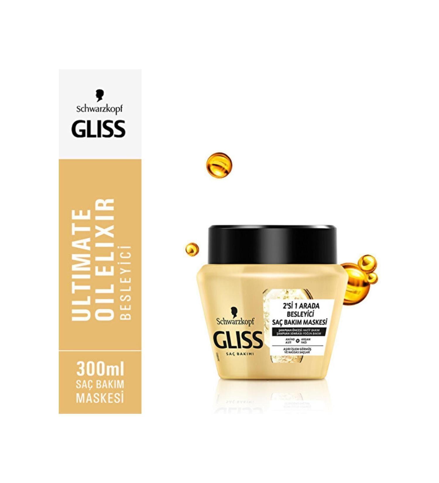 Gliss Brand: Schwarzkopf Ultimate Oil Elixir Care Mask 300 Ml Category: Hair Mask