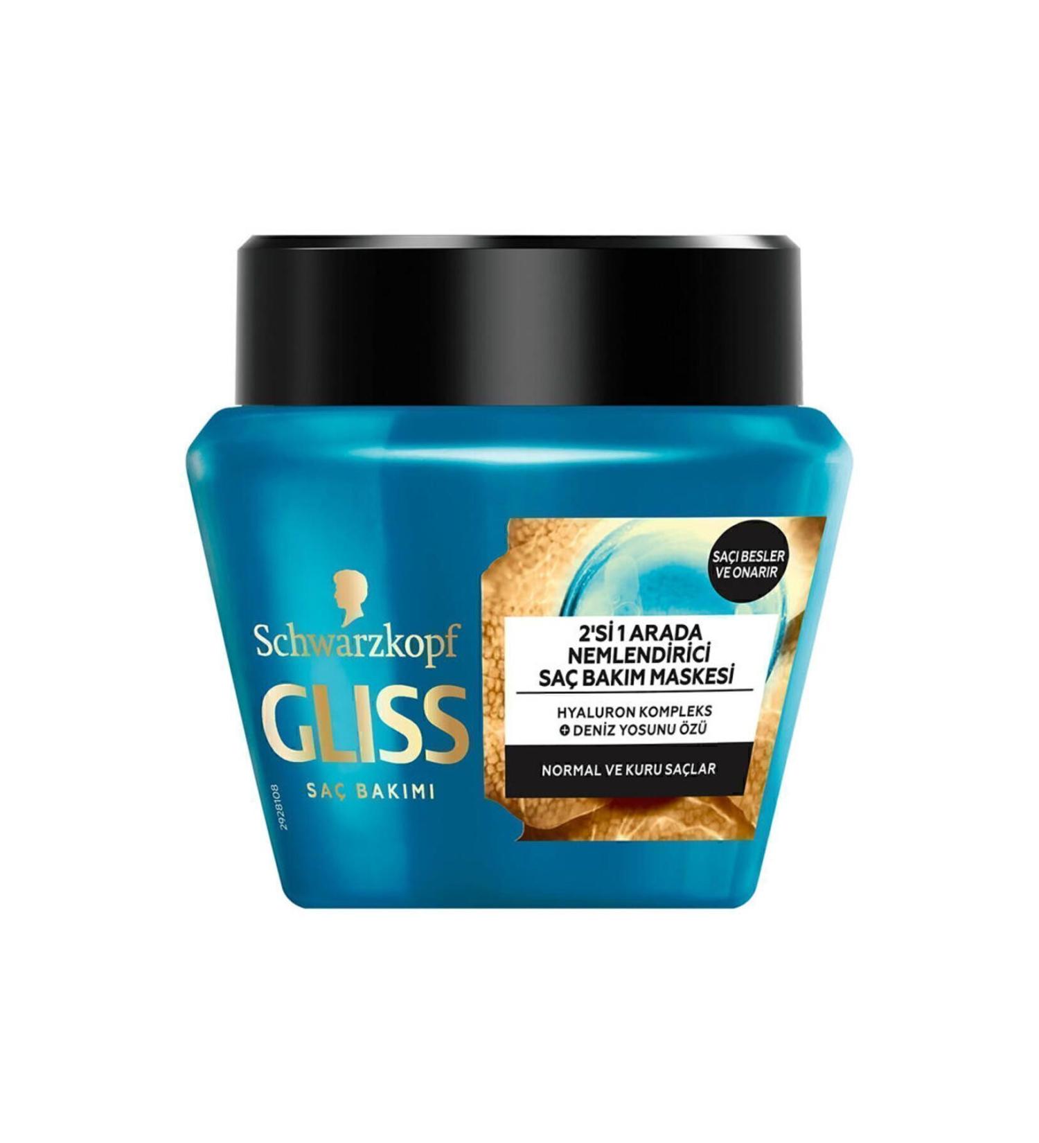 Gliss Schwarzkopf Gliss Aqua Revive 2 in 1 Moisturizing Hair Mask 300 ml