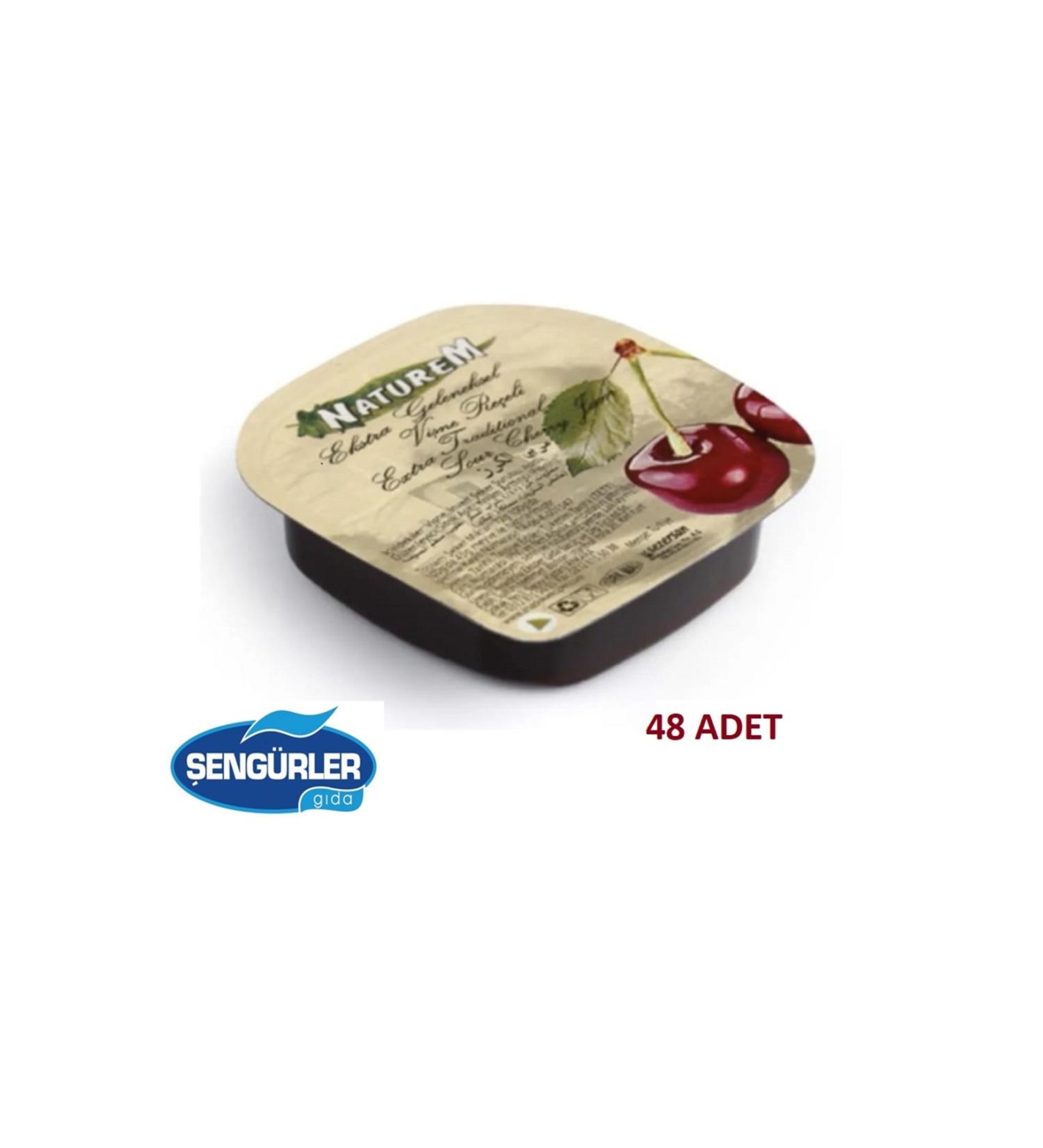 Naturem Cherry Jam Picnic 15 Gr * 48 Pieces