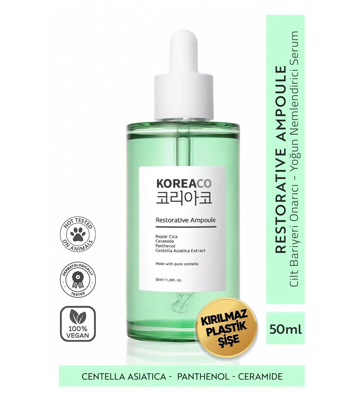 KOREACO Centella & Cica & Ceramide - Repairing Brightening 24-Hour Moisturizing Ampoule - Buy Online on GoSupps.com