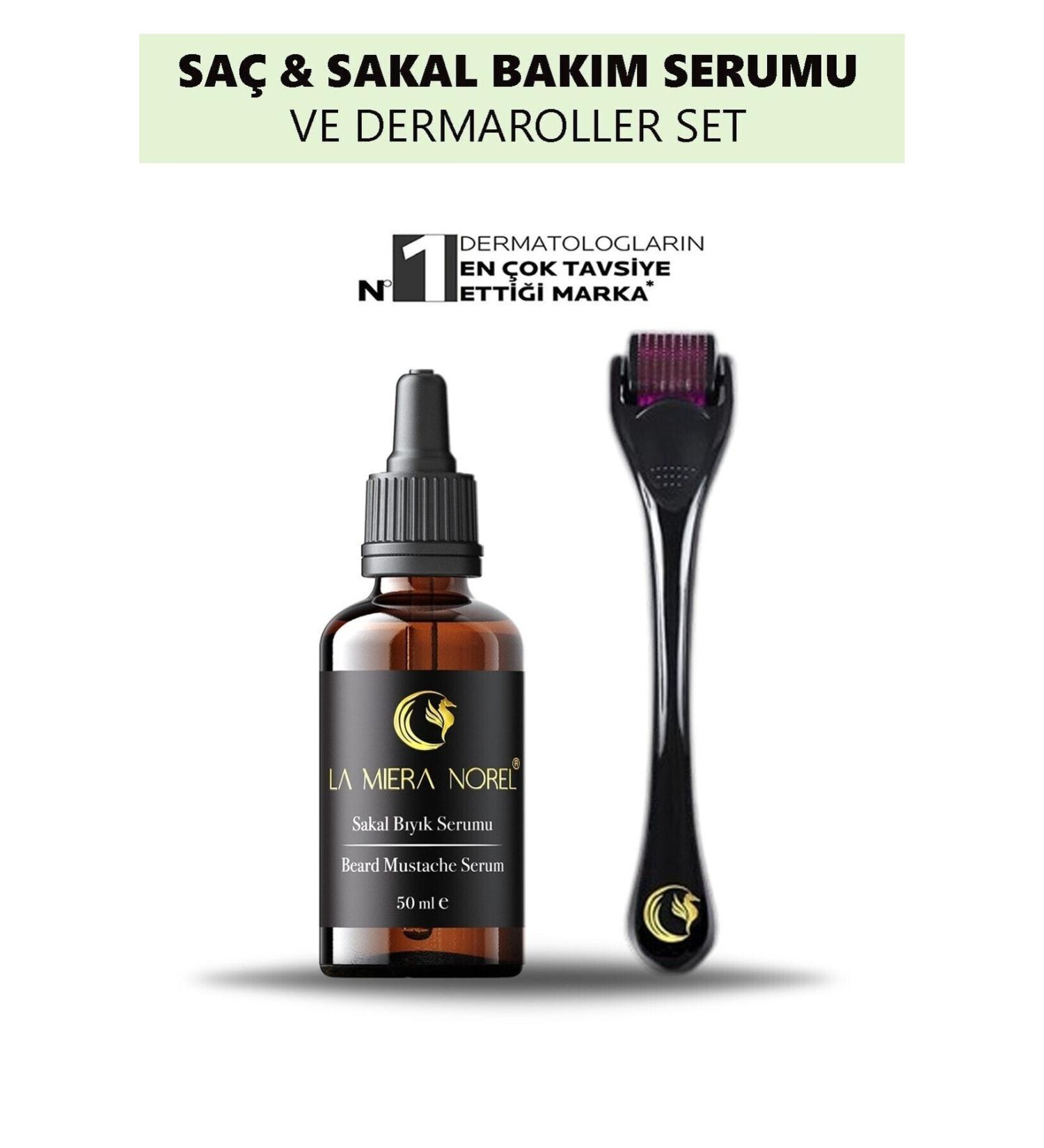 La Miera Norel Beard Growth Assisting Care Serum - Moustache Growth Assisting Care Serum Dermaroller - Buy Online on GoSupps.com