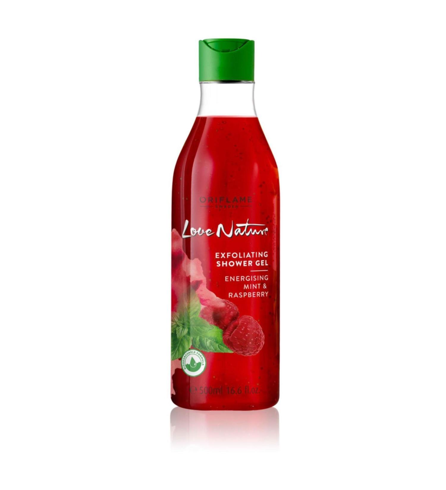 Oriflame Love Nature Refreshing Shower Gel with Mint and Raspberry Extract 500ml