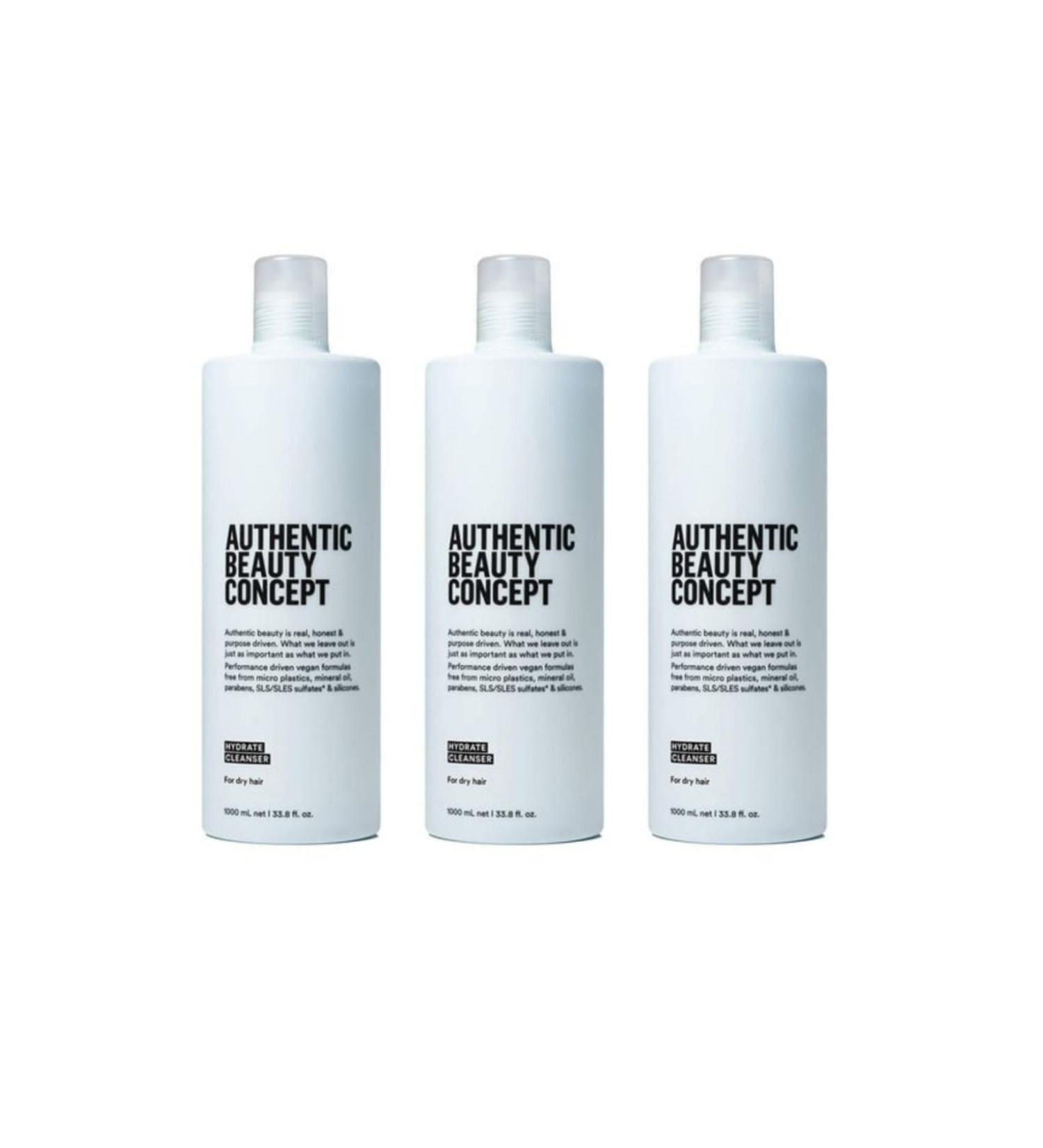 Authentic Beauty Concept Economic 3 Piece Hydrate Shampoo 1000 ML-Pump Gift