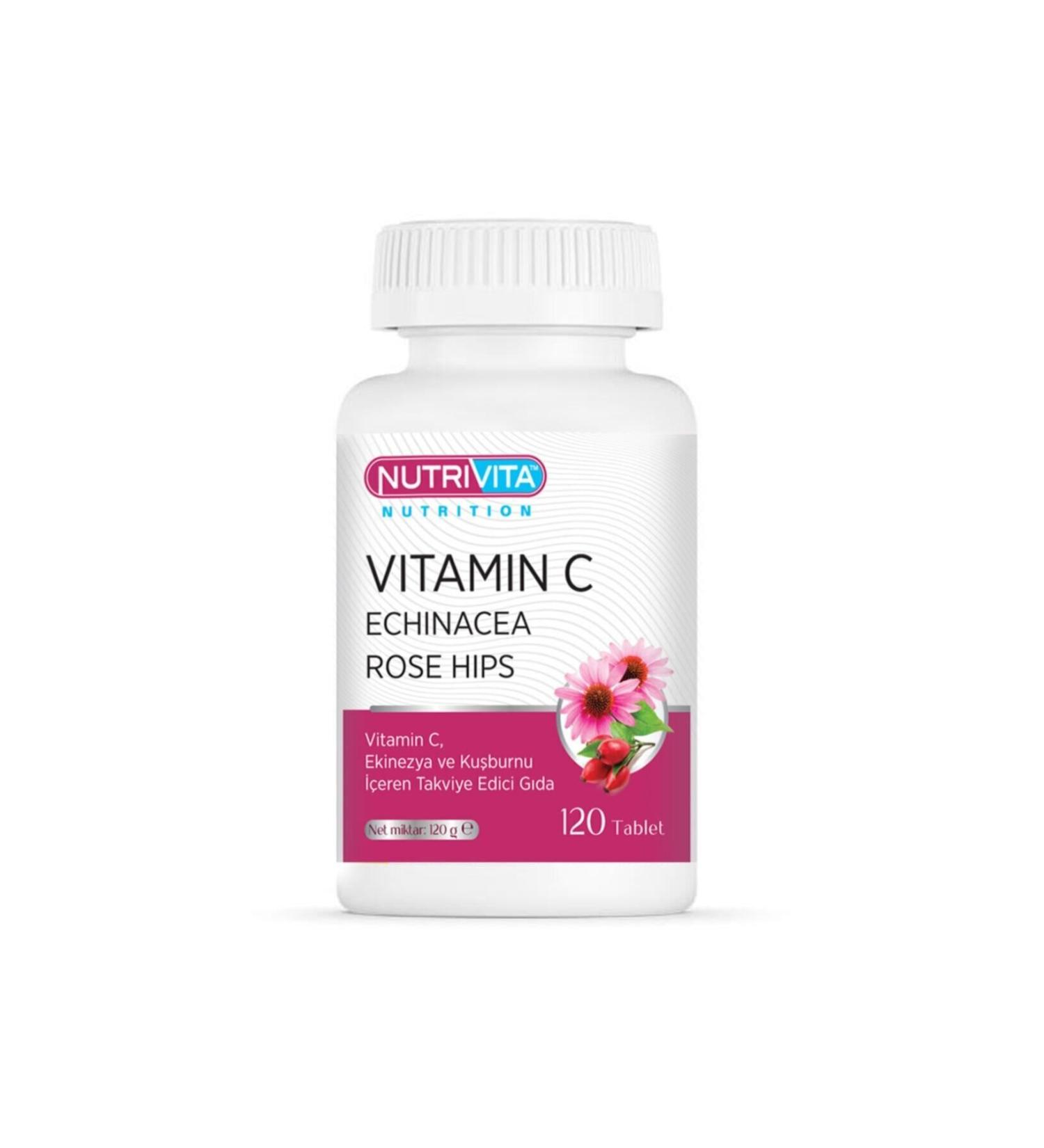 Nutrivita Nutrition Vitamin C Echinacea Rosehip 120 Tablets