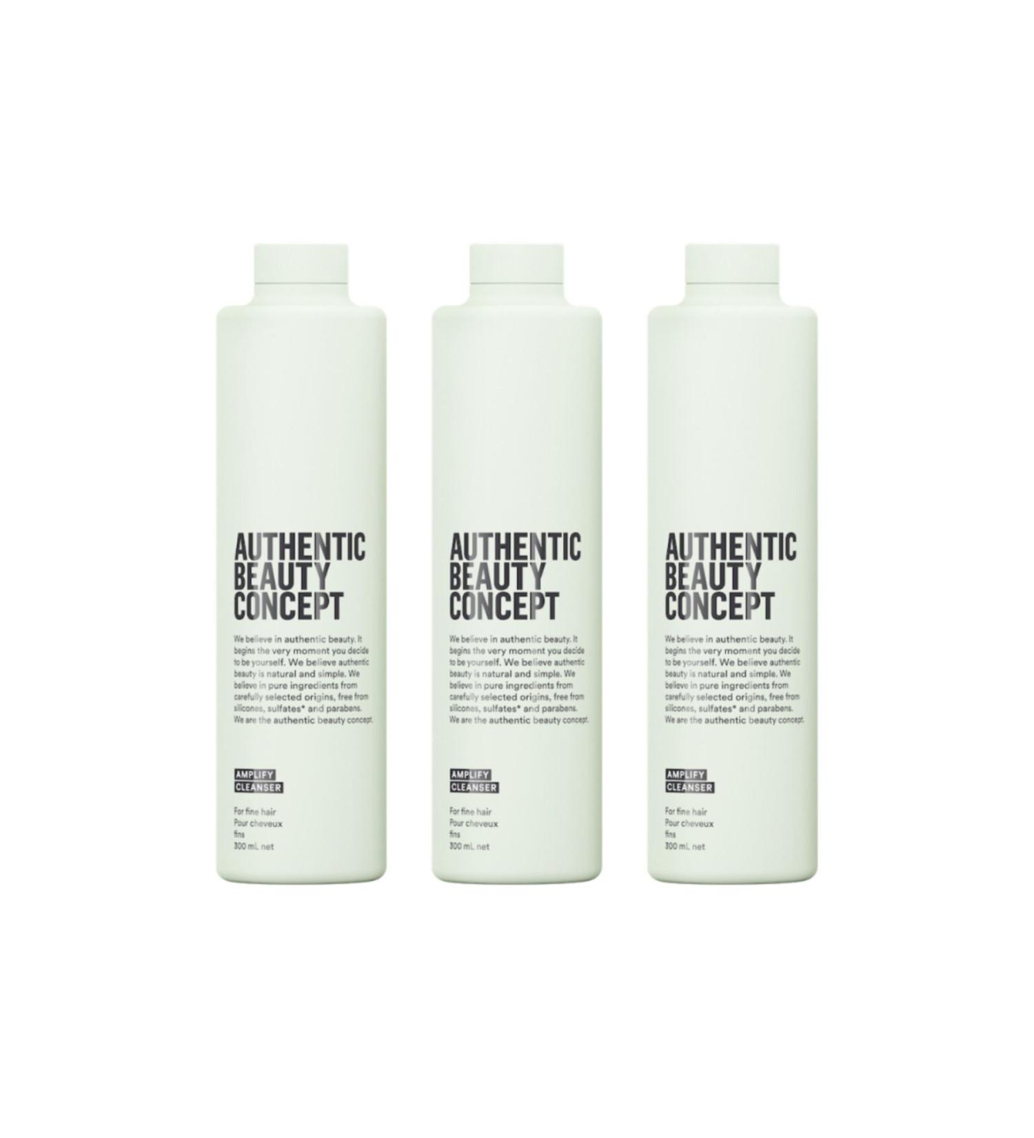 Authentic Beauty Concept Economical 3 Pieces Amplify Shampoo 300 ML