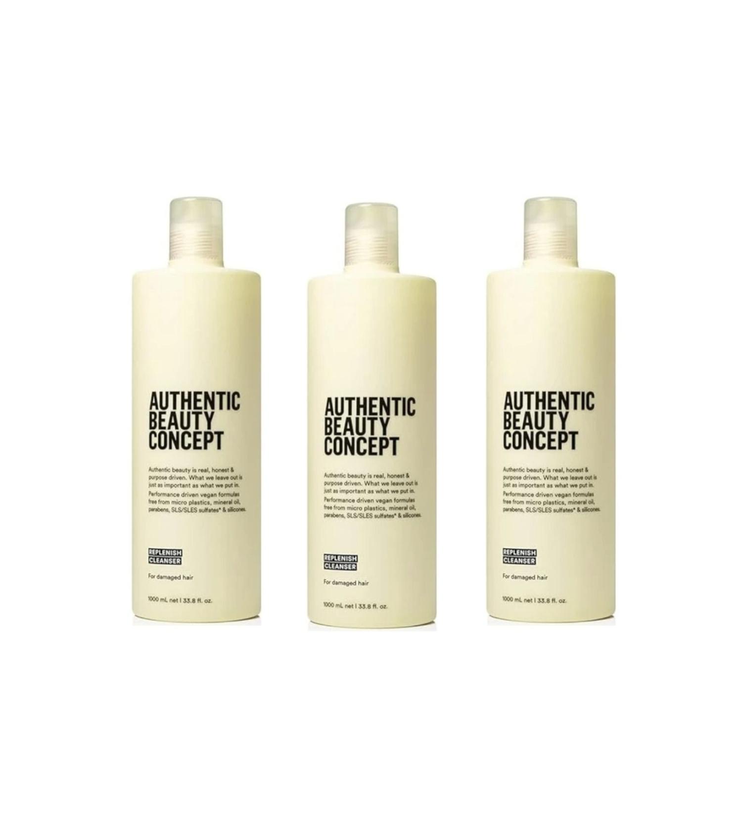 Authentic Beauty Concept Economic 3 PCS Replenish Shampoo 1000 ML- Pump Gift 0 Original