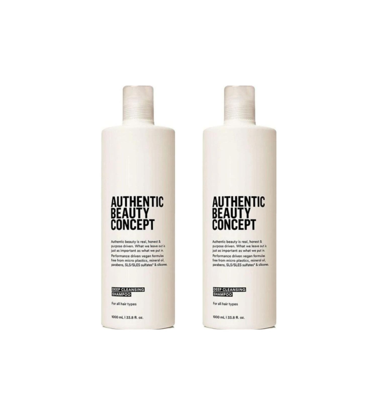 Authentic Beauty Concept Economic 2 PCS Deep Cleansing Shampoo 1000 ML- Pump Gift 0 Original