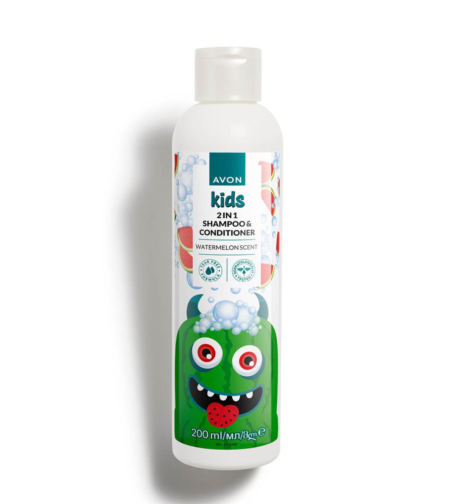 Avon Kids 2 in 1 Watermelon Scented Children's Hair Conditioner and Shampoo 200 Ml. - Buy Online on GoSupps.com