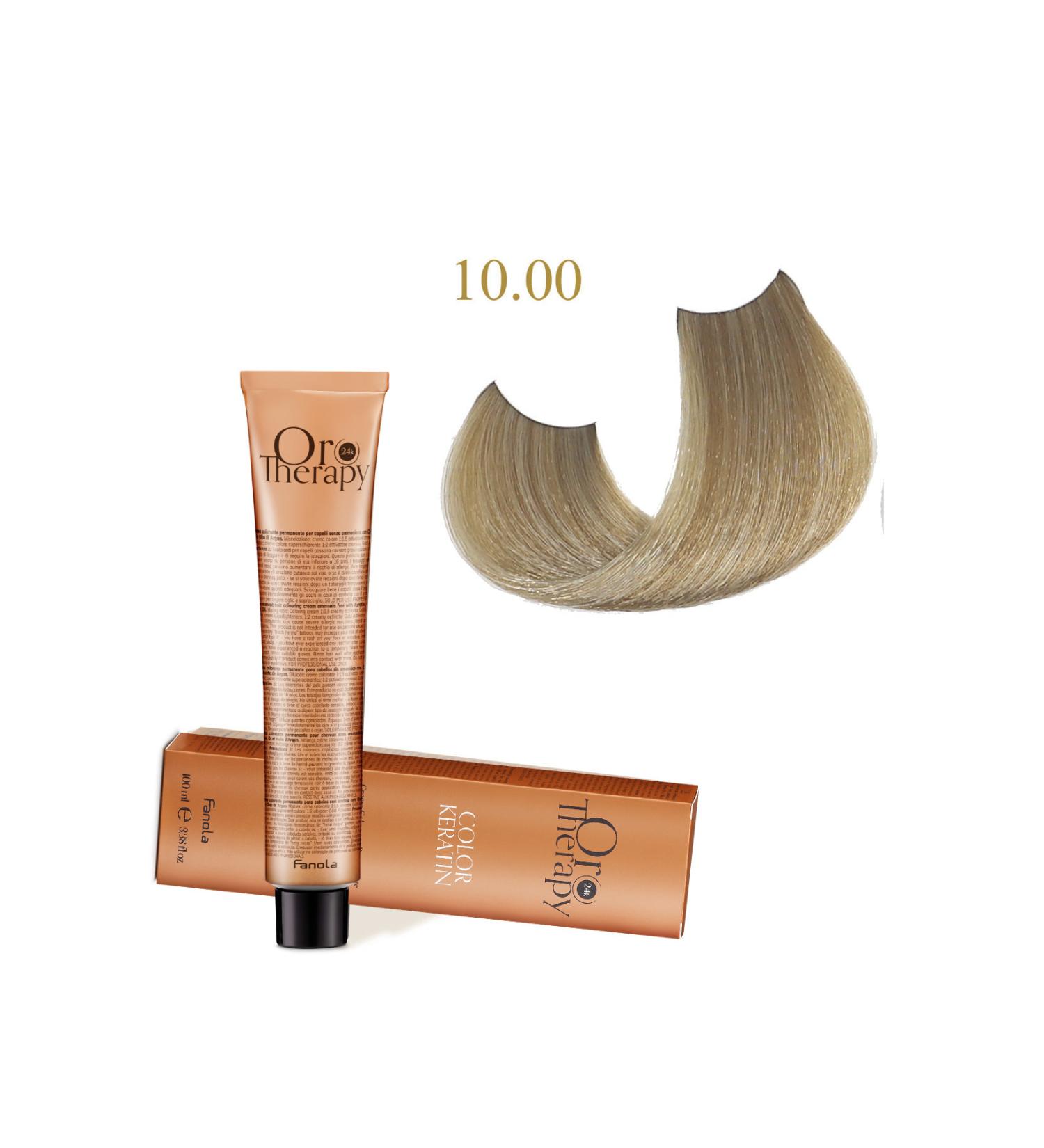 Fanola Oro Therapy 24k Color Keratin With Gold & Argan Oil 100ml (ammonia Free) 10.00