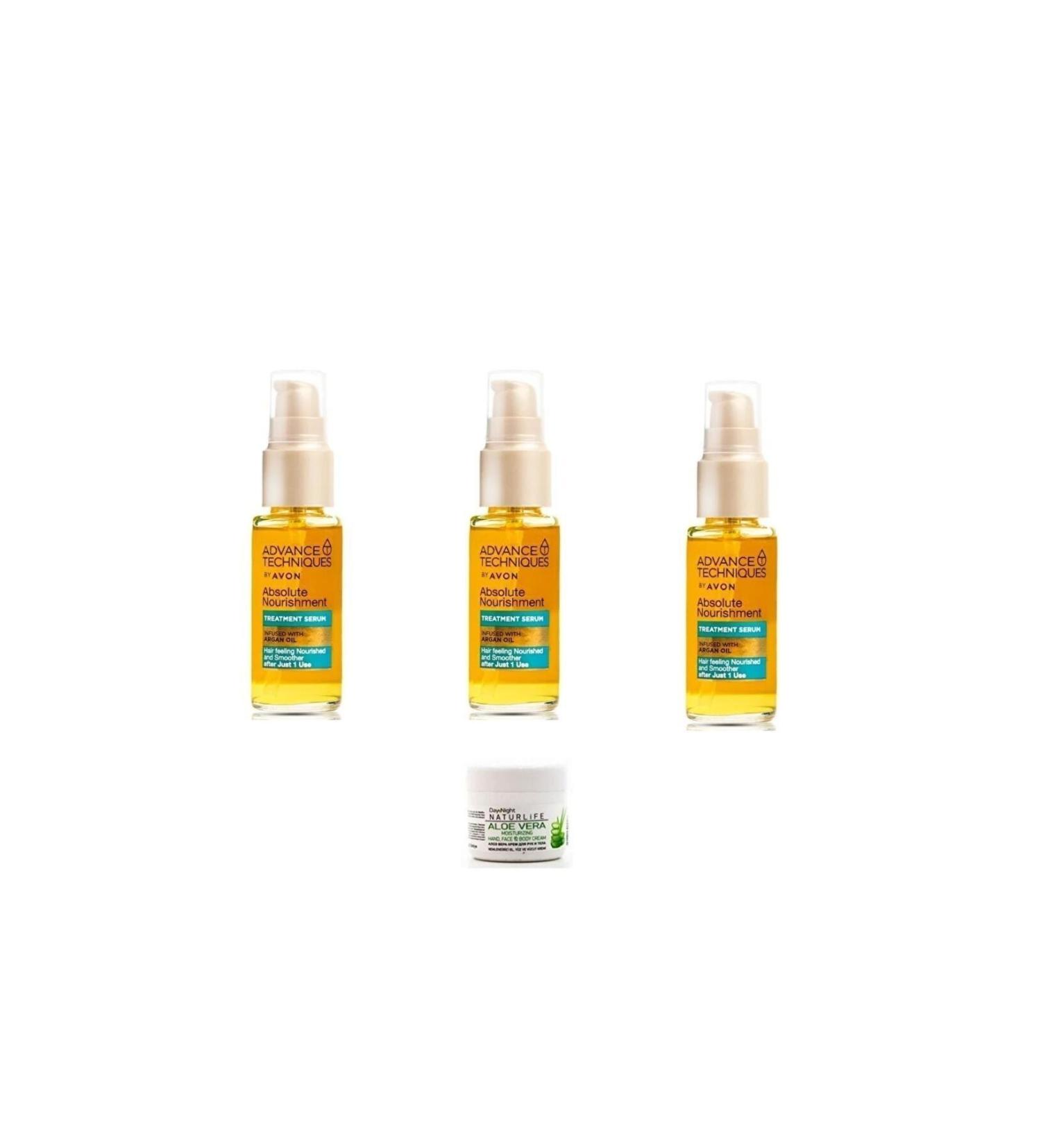 Avon Advance Techniques Nourishing Hair Serum with Argan Oil 30 Ml - 3Pcs