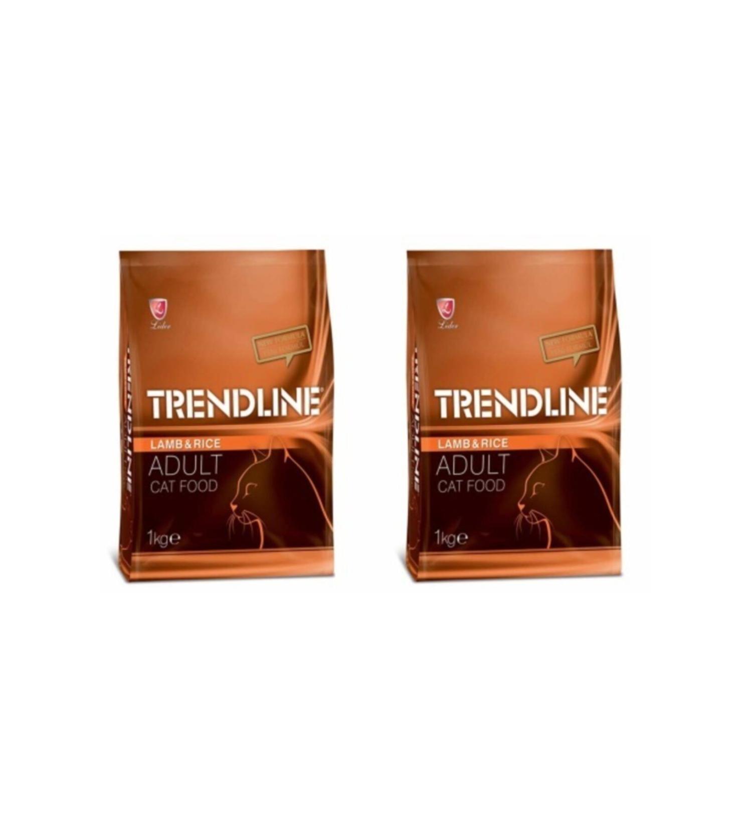 Trendline Lamb Meat Rice Adult Cat Food 1kg x2 Pack
