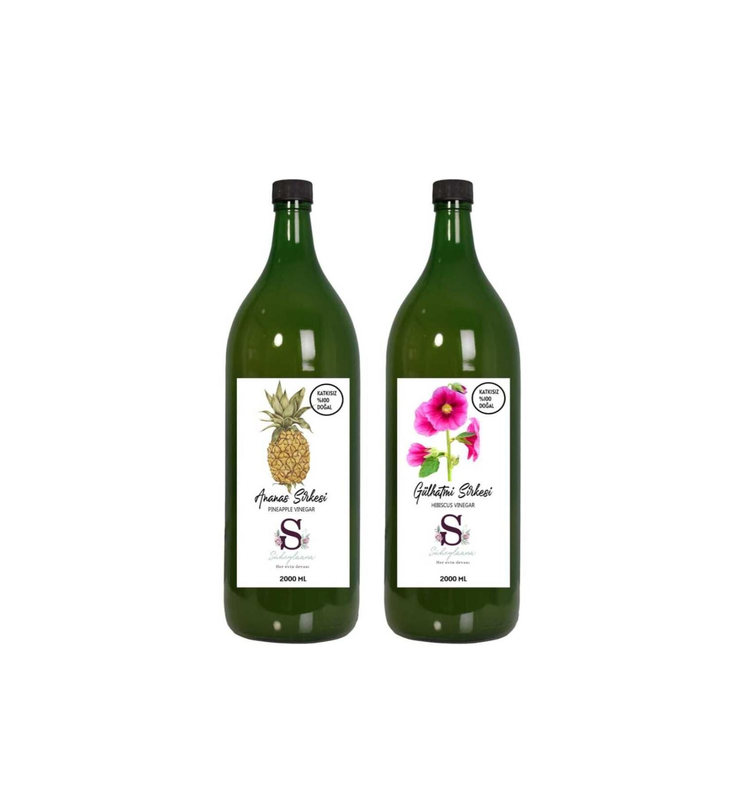S heylaana Natural Pineapple Vinegar 2000 Ml - Natural Hollyhock Vinegar 2000 Ml