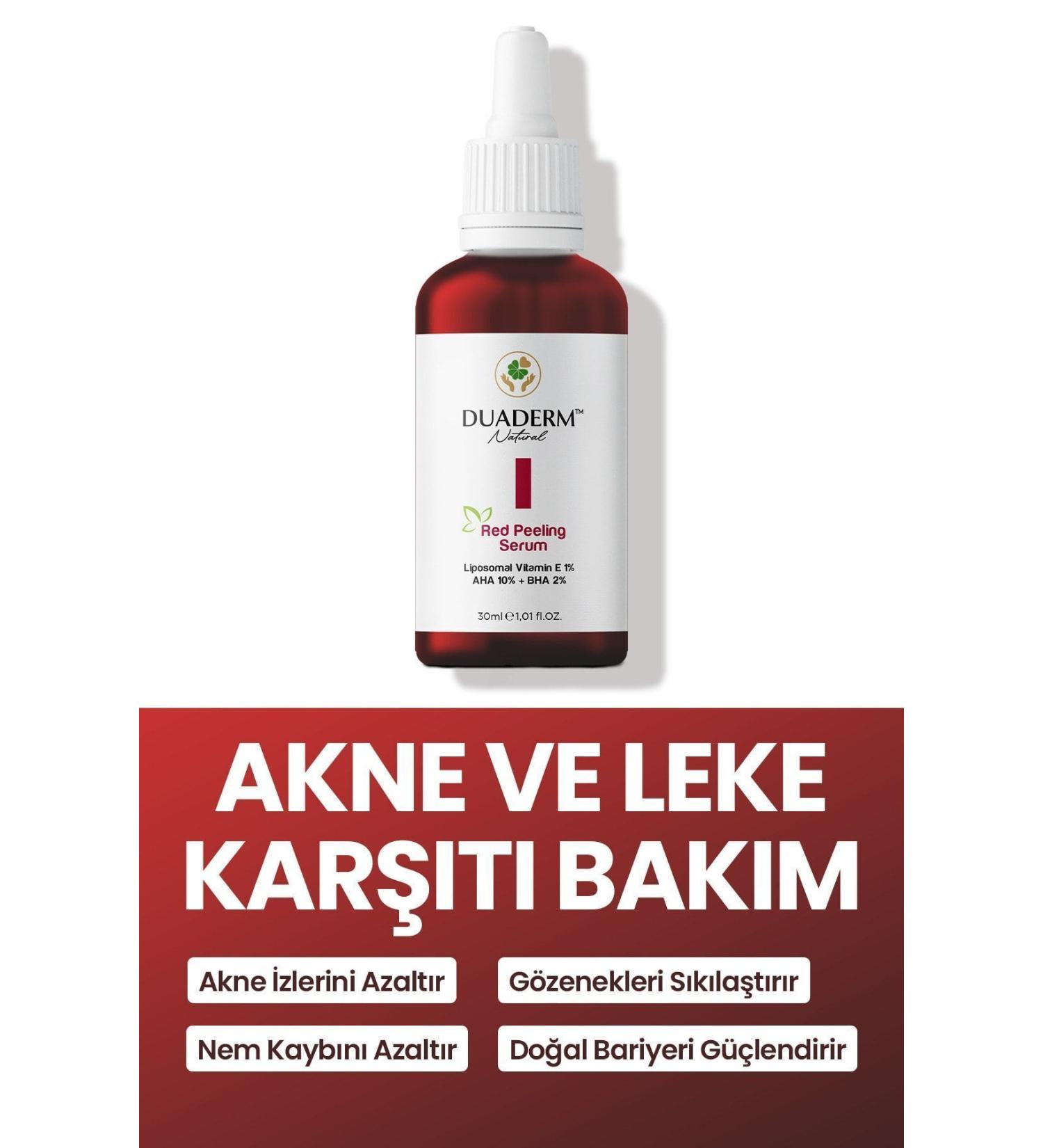 Duaderm Anti-Acne Repairing Red Peeling Serum (AHA 10% BHA 2% Liposomal VitE 1%) 30ml - Buy Online on GoSupps.com
