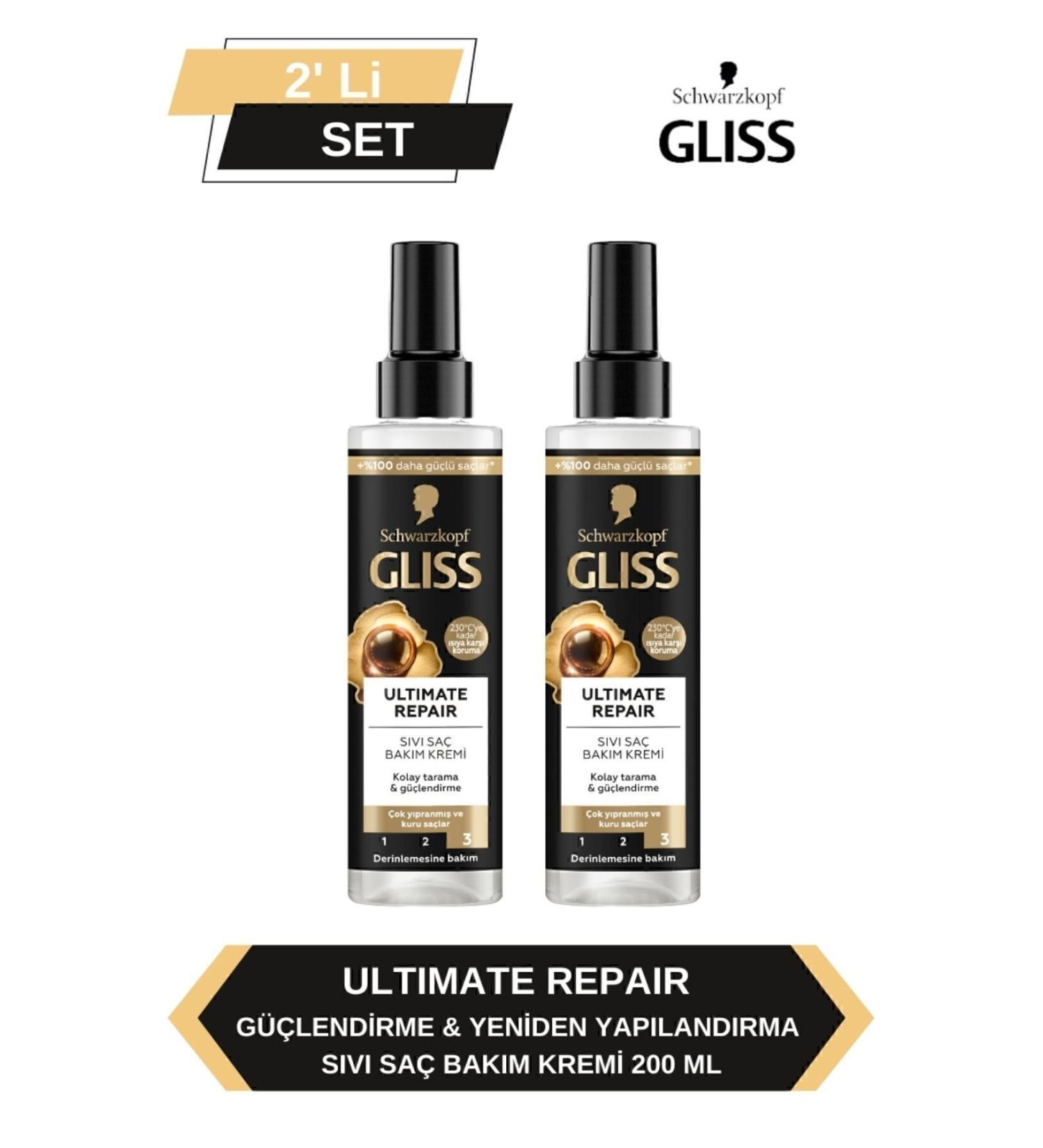 Gliss Ultimate Repair Liquid Conditioner 200ml x Set of 2 - Buy Online on GoSupps.com