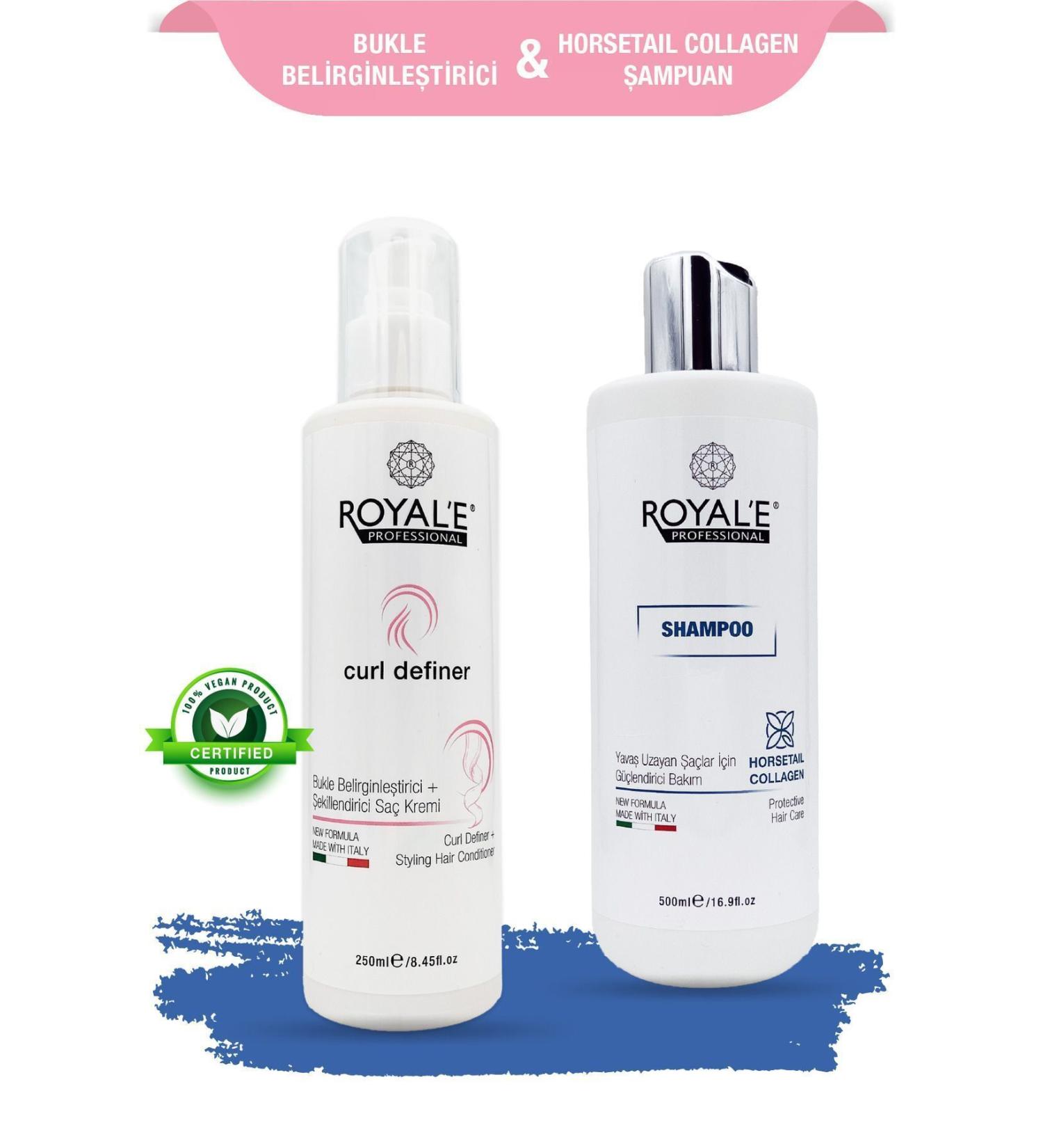 royale professional Curl Defining Conditioner -Horsetail Collagen Shampoo - Curl Definer -Shampoo