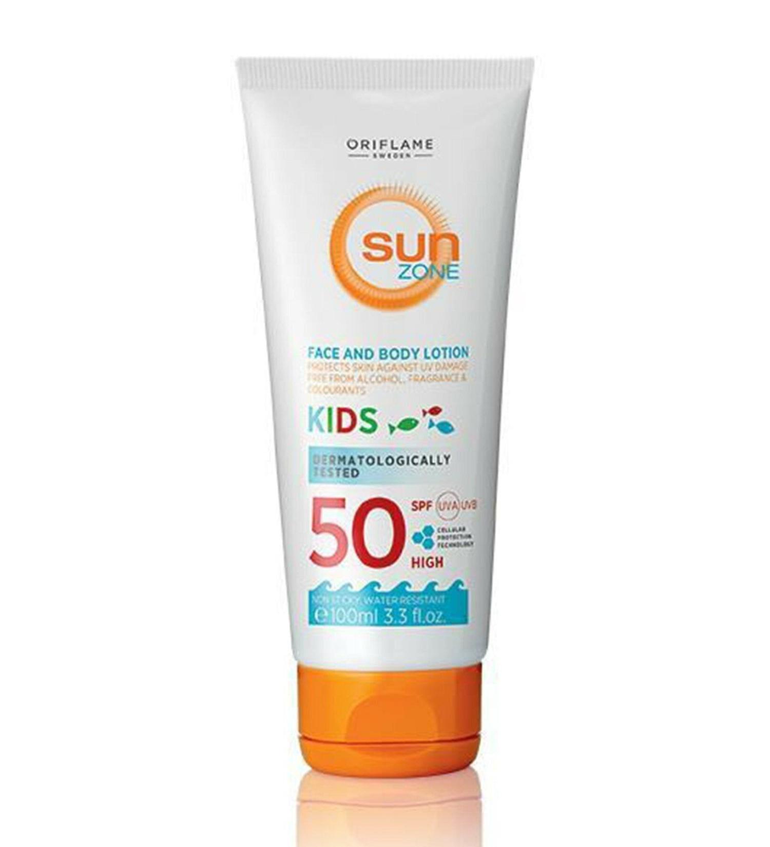 Oriflame Sun Zone For Kids SPF 50 High Protection Face And Body Sun Lotion 100 Ml