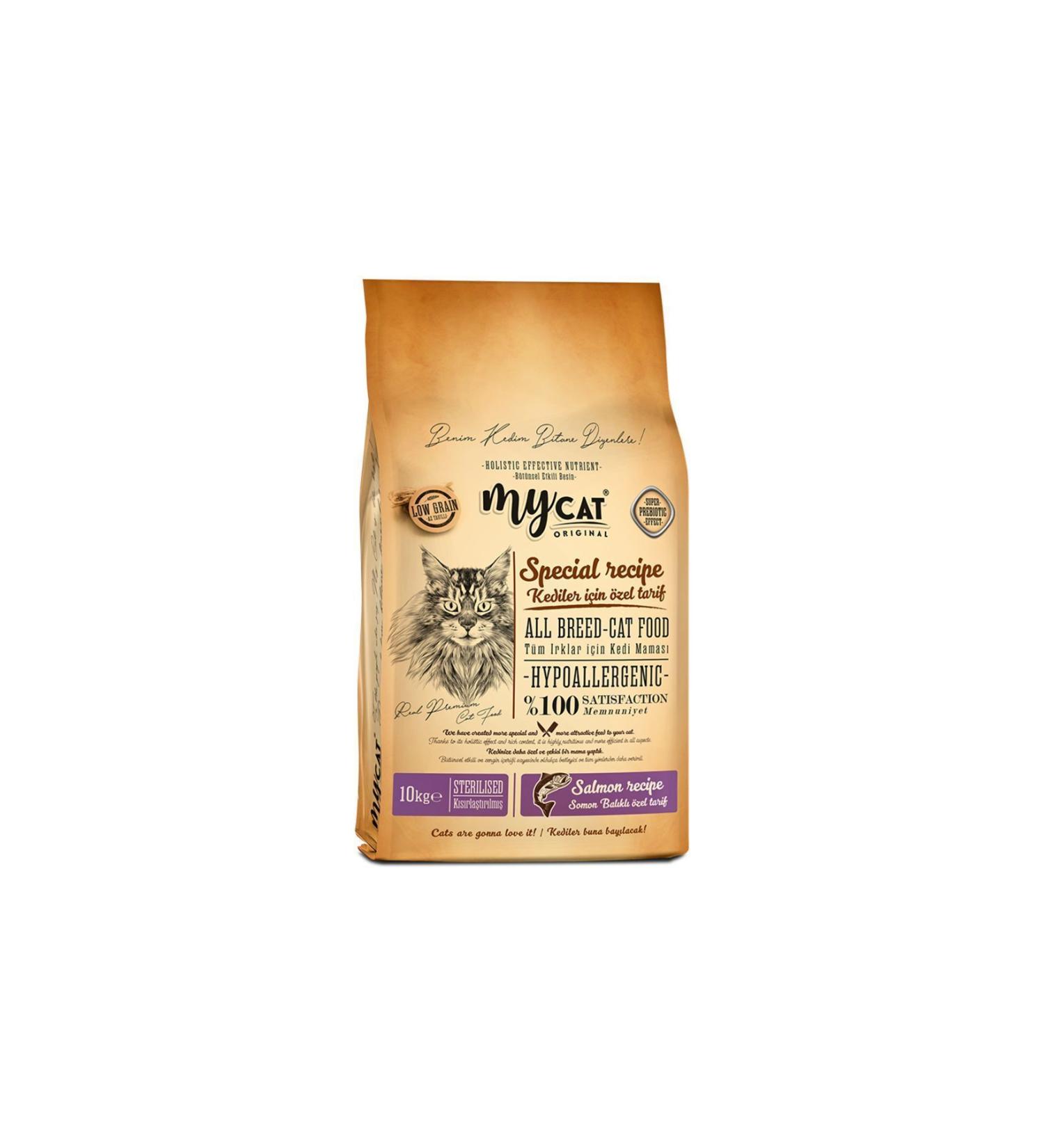 My Cat Cat Food Mycat Original Hypoallergenic Light Salmon Sterilized Cat Food (10KG)