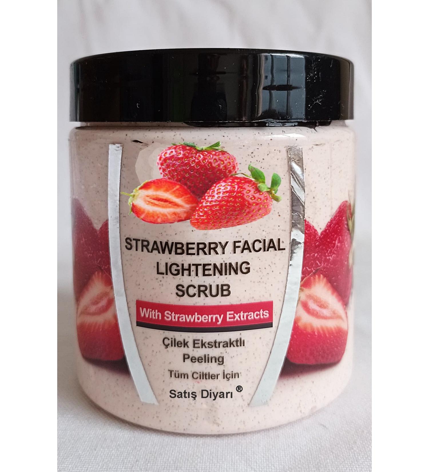 Sales Diyar Strawberry Extract Peeling Face and Body Mask for a More Lively Skin Suitable for All Skin Types 500g