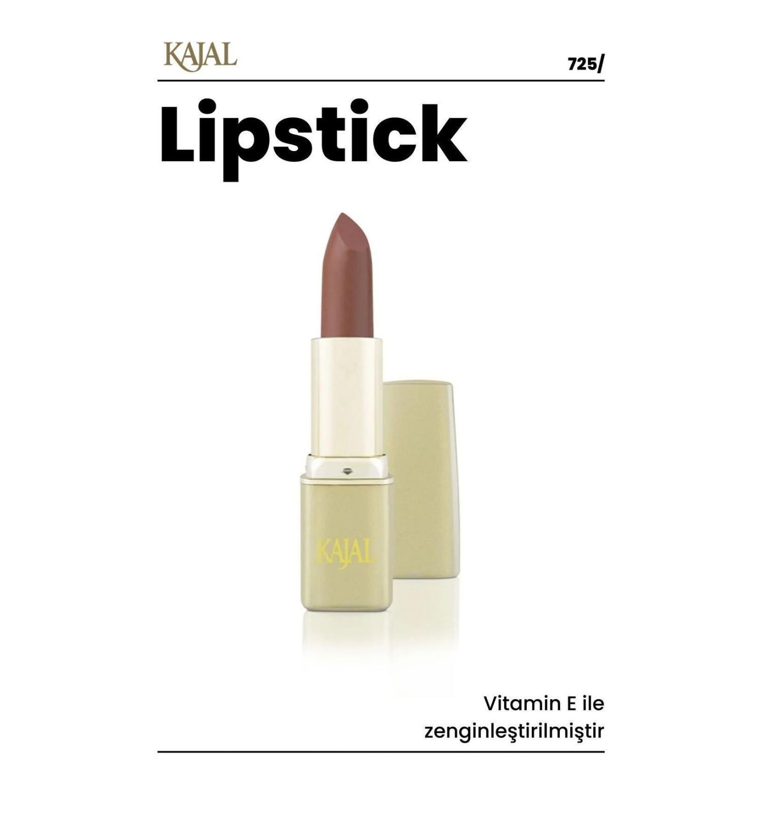 KAJAL Dark Brick Lipstick & Dark Copper Rose Lipstick - No: 725 - Buy Online on GoSupps.com