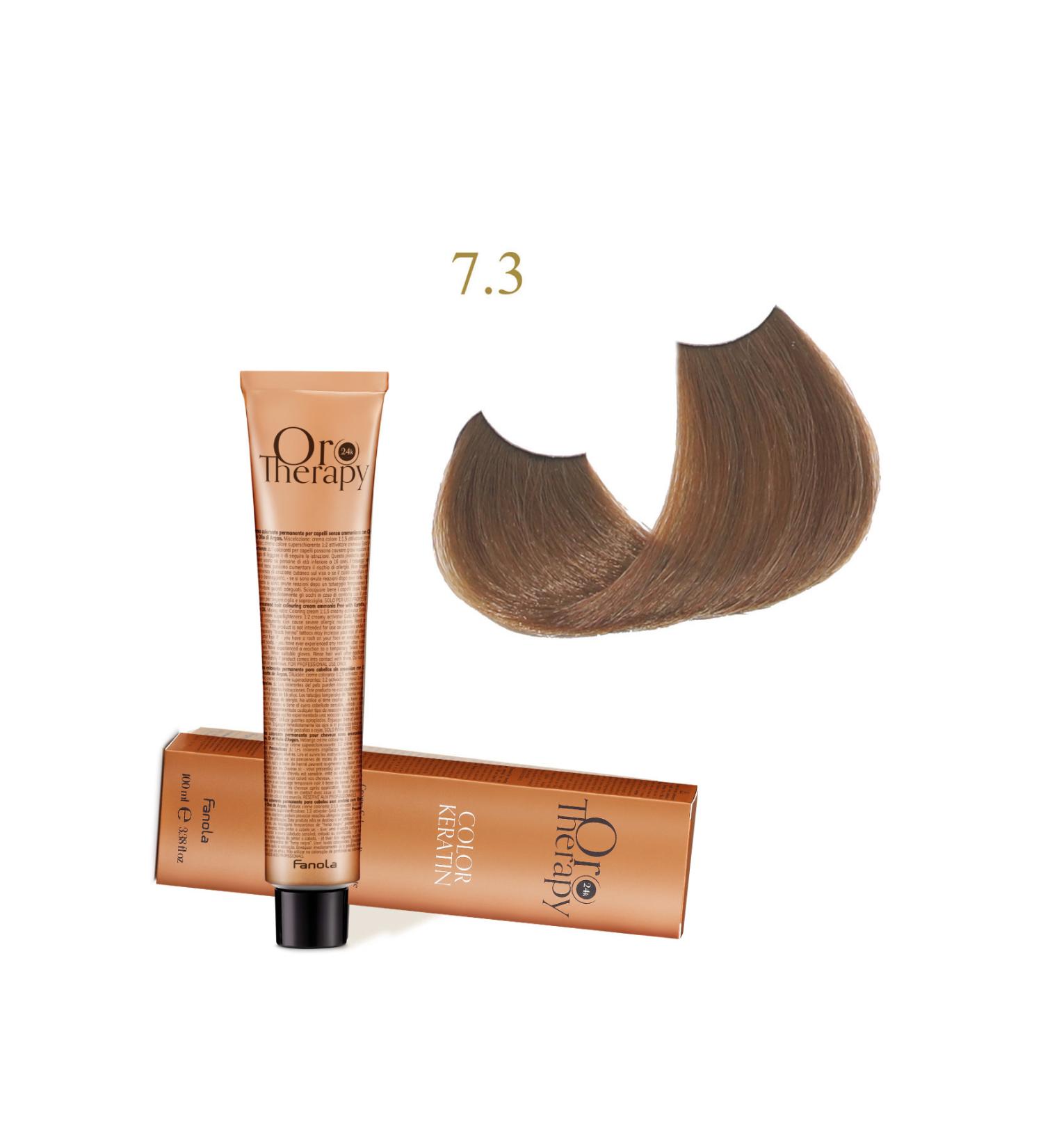 Fanola Oro Therapy 24k Color Keratin With Gold & Argan Oil 100ml (ammonia Free) 7.3