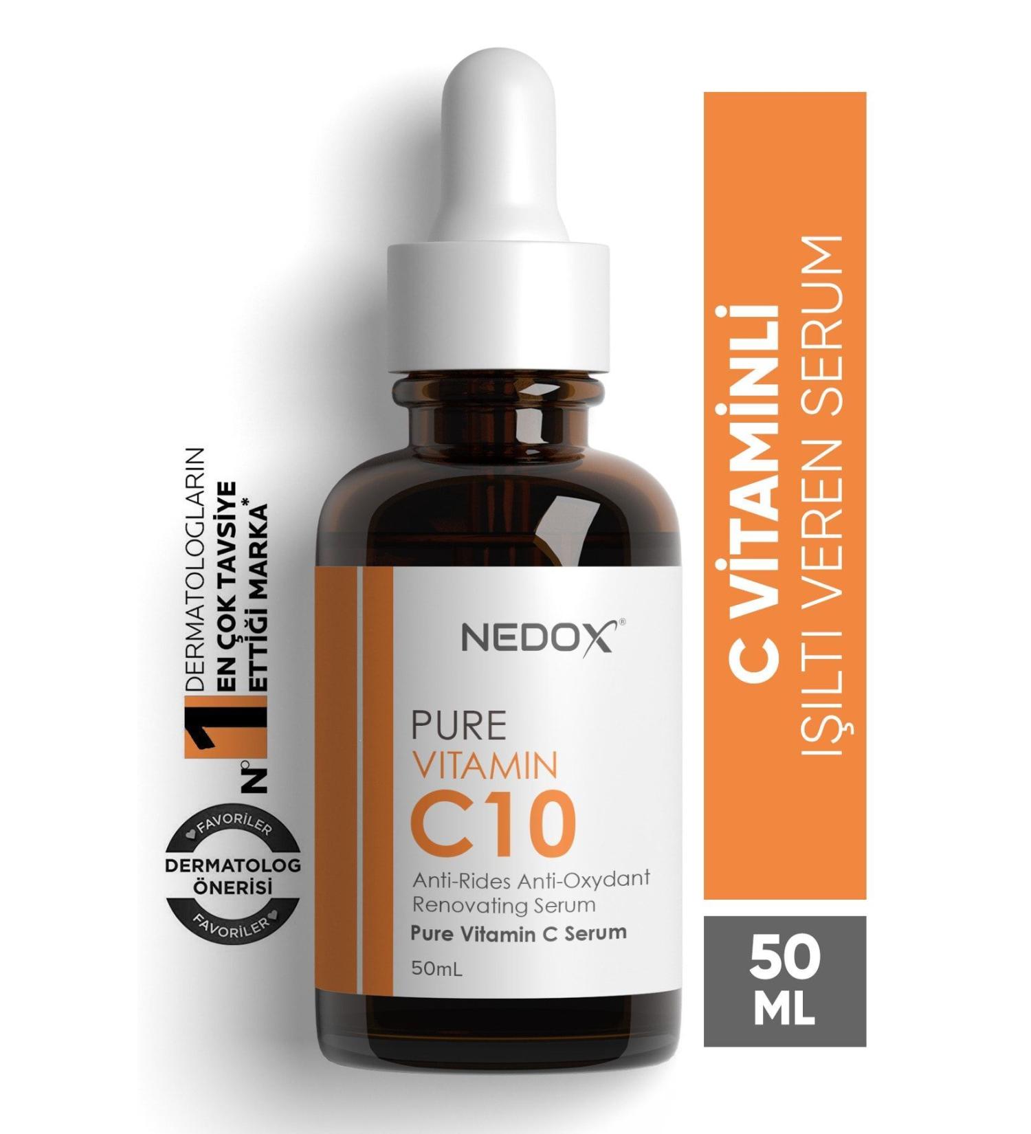 NEDOX Pure Vitamin C10 Serum 50 ml - Radiant Serum 50 ml - Buy Online on GoSupps.com