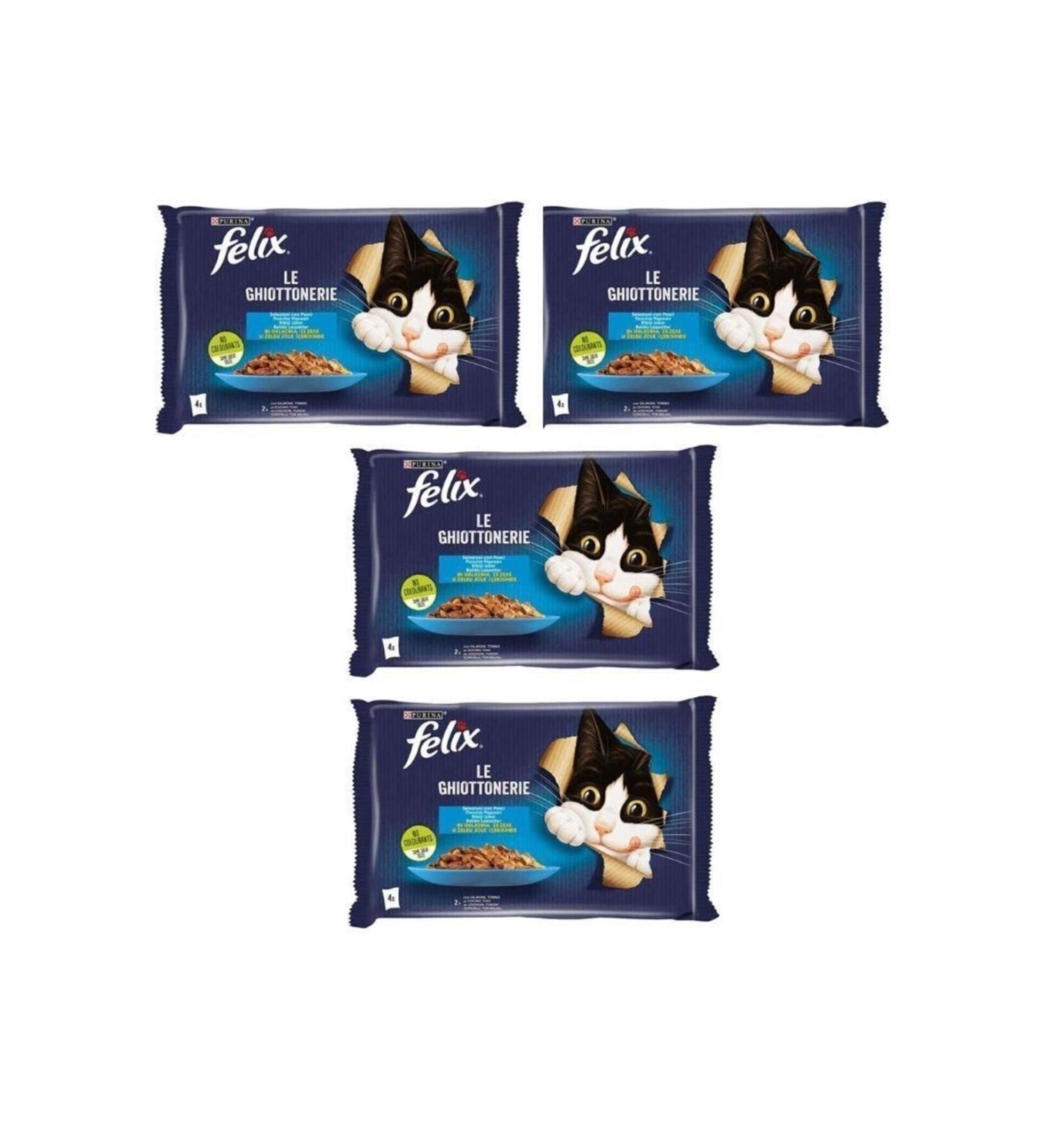 FELIX Felix Multipack Salmon and Tuna Adult Cat Wet Food 4x85gr - 4 Packs