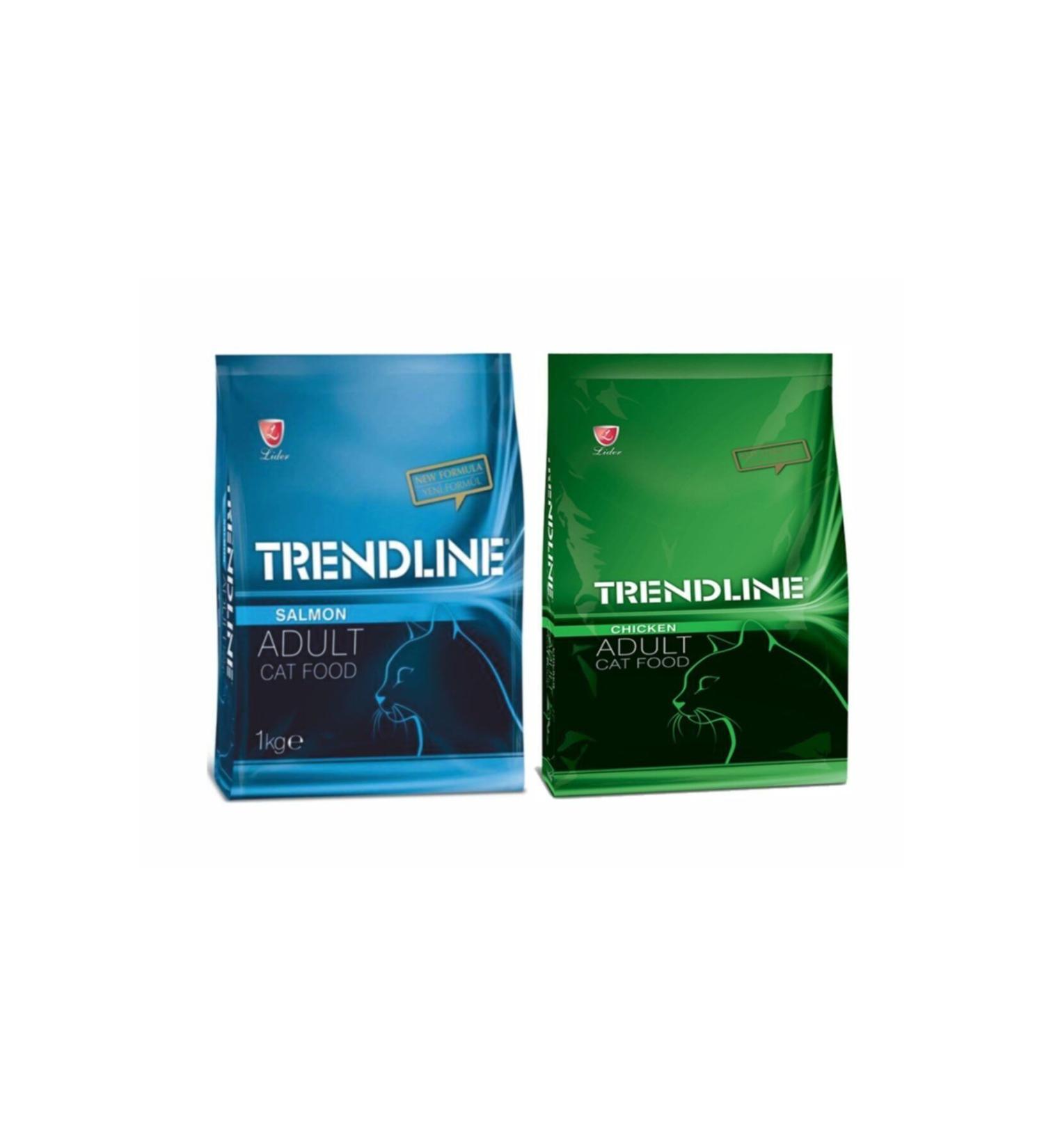 Trendline 2 Pack Adult Cat Food with Salmon 1kg + Chicken 1kg