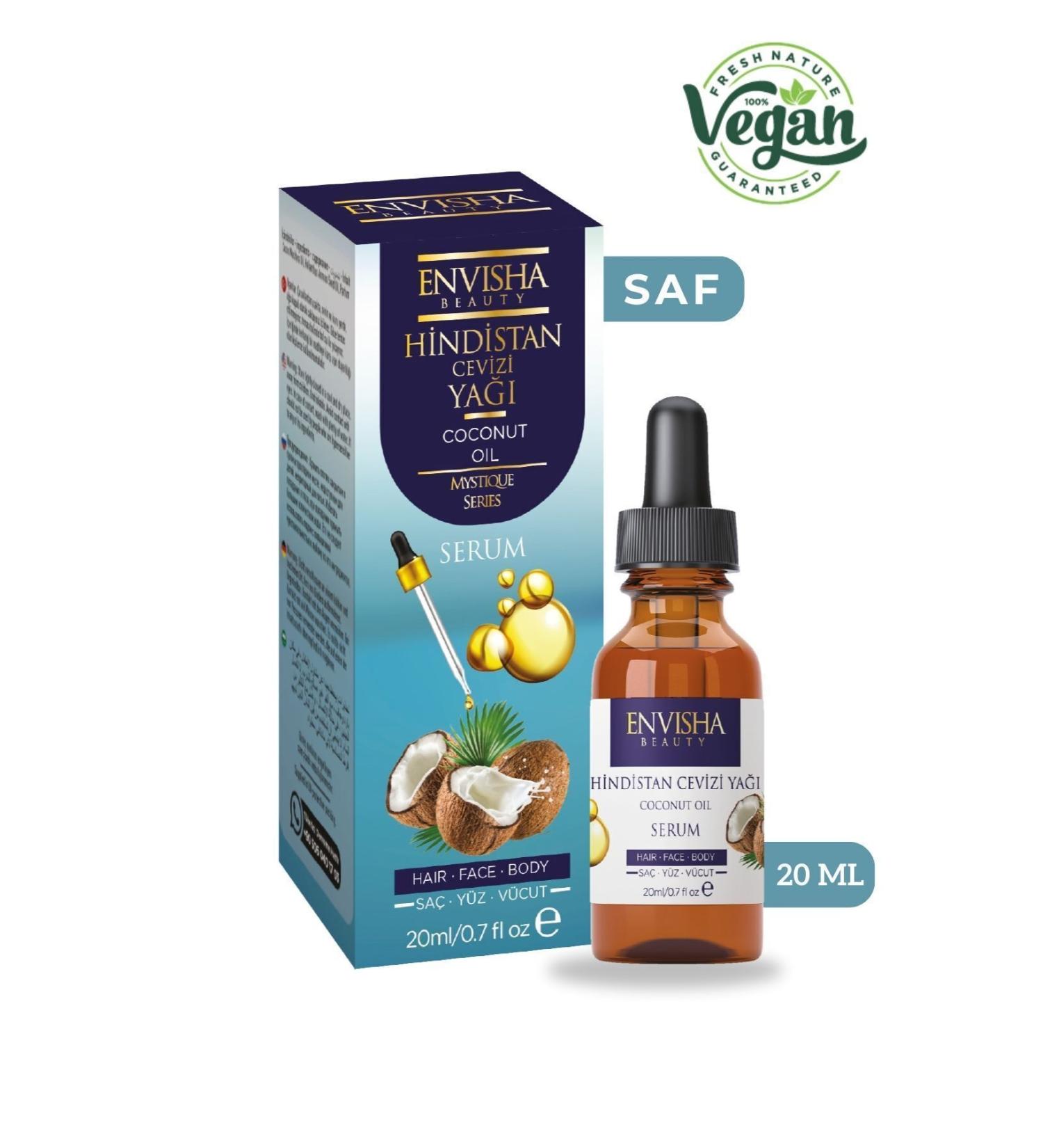 Envisha Beauty Coconut Oil 0 Natural Vegetable Oil Coconut Oil 20 ML