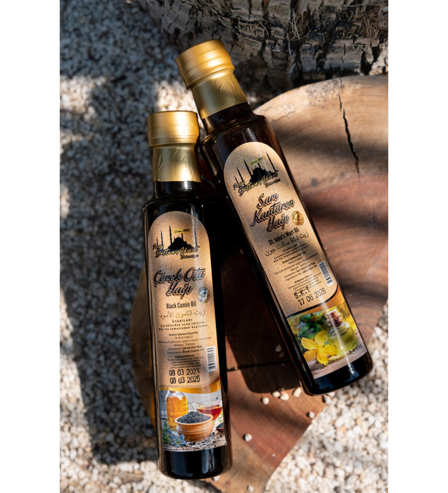 Historical SultanAhmet Spice Shop St. John's Wort Oil and Black Cumin Oil