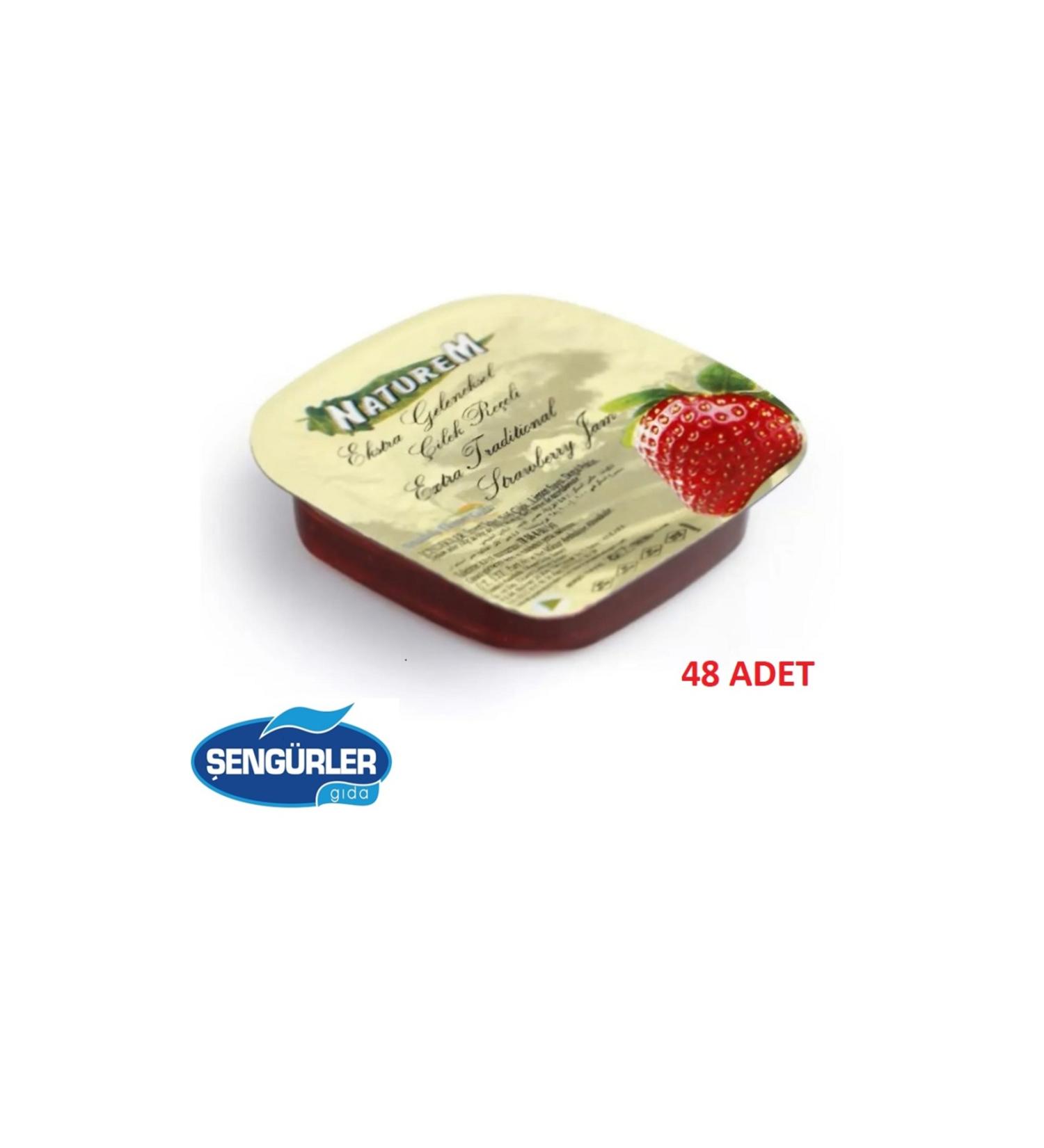 Naturem Strawberry Jam Picnic 15 Gr * 48 Pieces